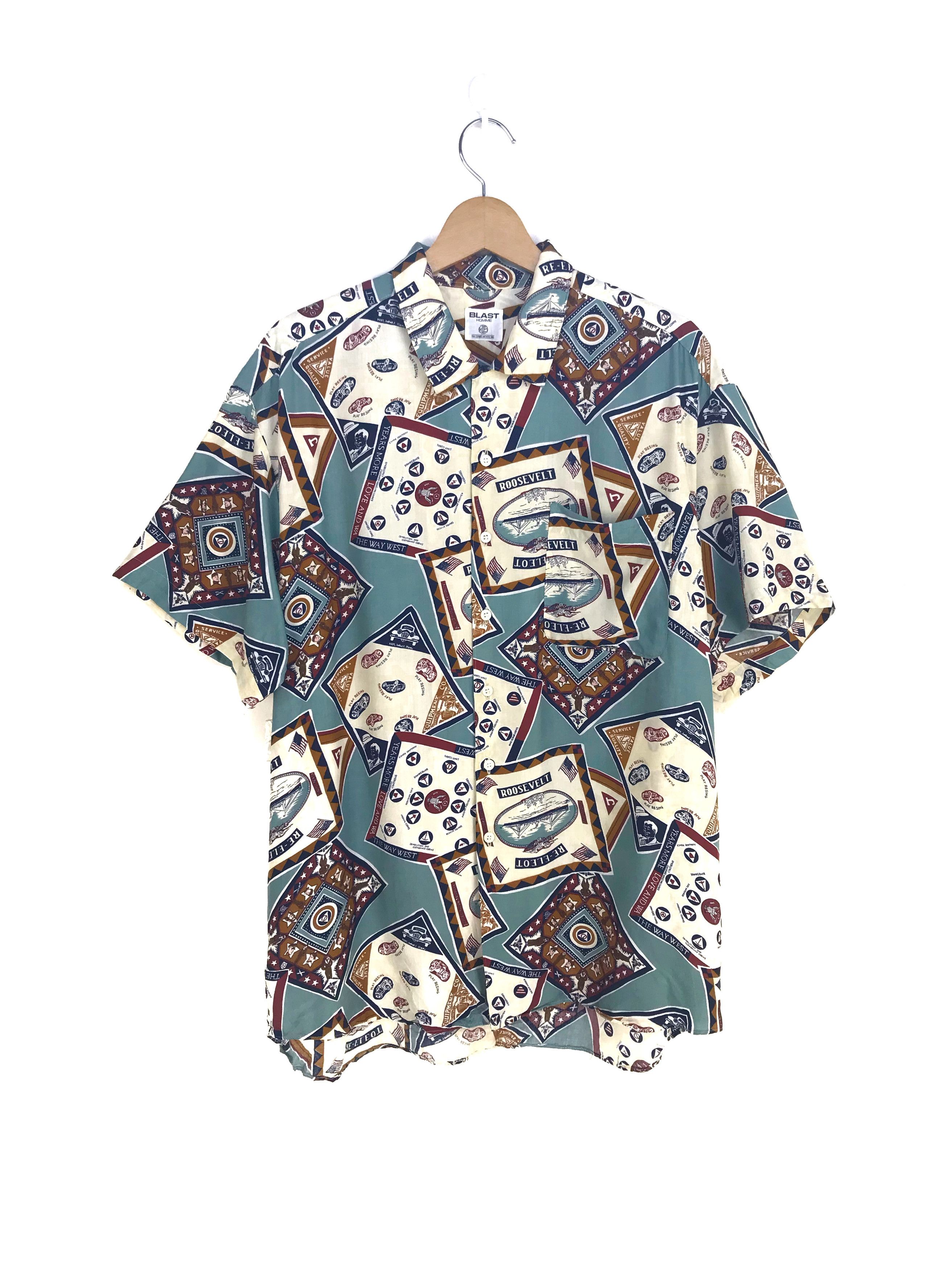 Japanese Brand Japanese Hawaiian Blast Homme America Bandanas Shirt Size US L / EU 52-54 / 3 - 1 Thumbnail