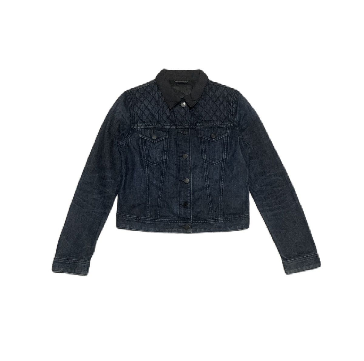 image of Vintage Diesel Industry Cropped Denim Jacket in Blue Indigo Denim, Women's (Size XS)