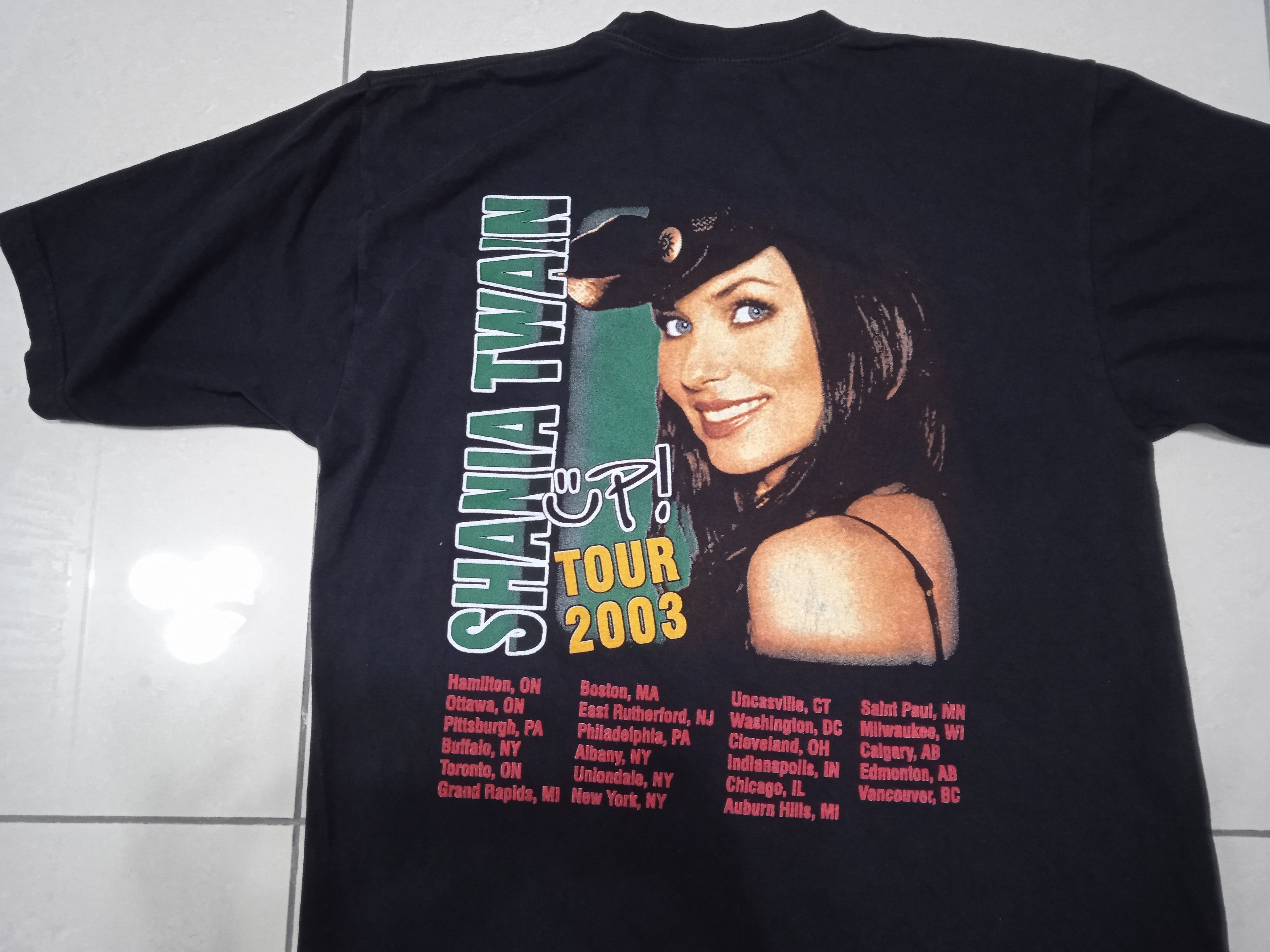 Vintage Vintage 00s Shania Twain 2003 Rap Tee T Shirt Size US M / EU 48-50 / 2 - 4 Thumbnail