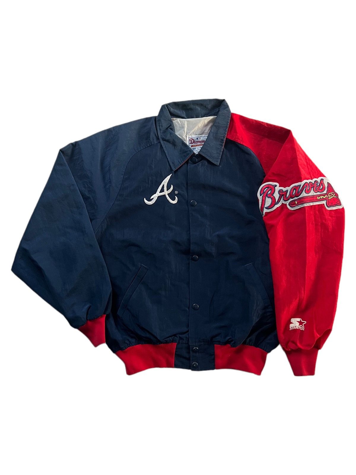 MLB VERY RARE VINTAGE JACKET VARSITY ATLANTA BRAVES MLB STARTER Size US M / EU 48-50 / 2 - 1 Thumbnail
