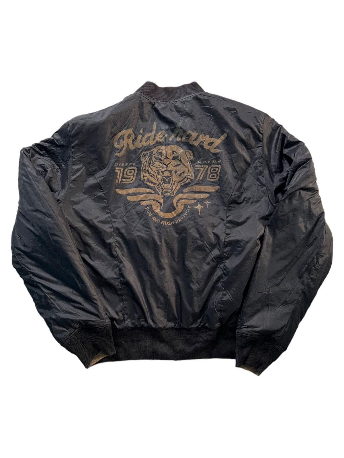 Diesel VERY RARE VINTAGE JACKET DIESEL RIDE HARD REVERSIBLE BOMBER Size US L / EU 52-54 / 3 - 3 Thumbnail