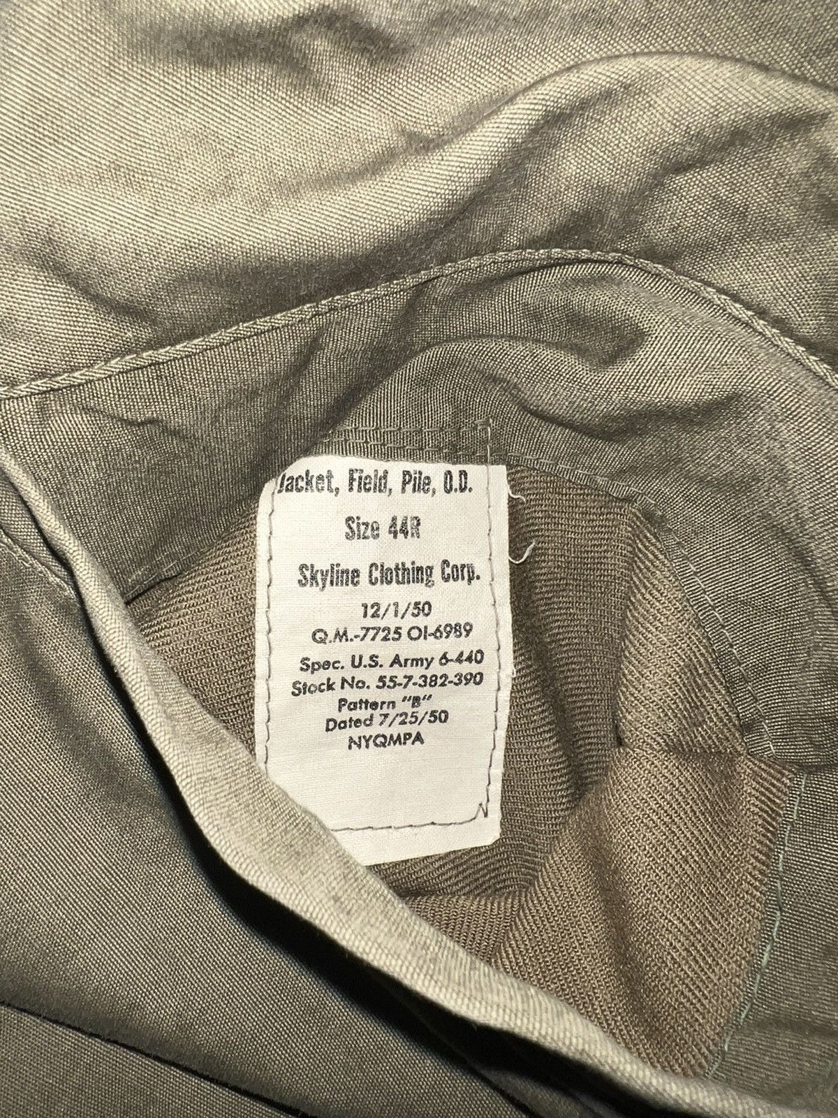 VERY RARE VINTAGE JACKET PILE LINER FIELD M43 US ARMY WWII