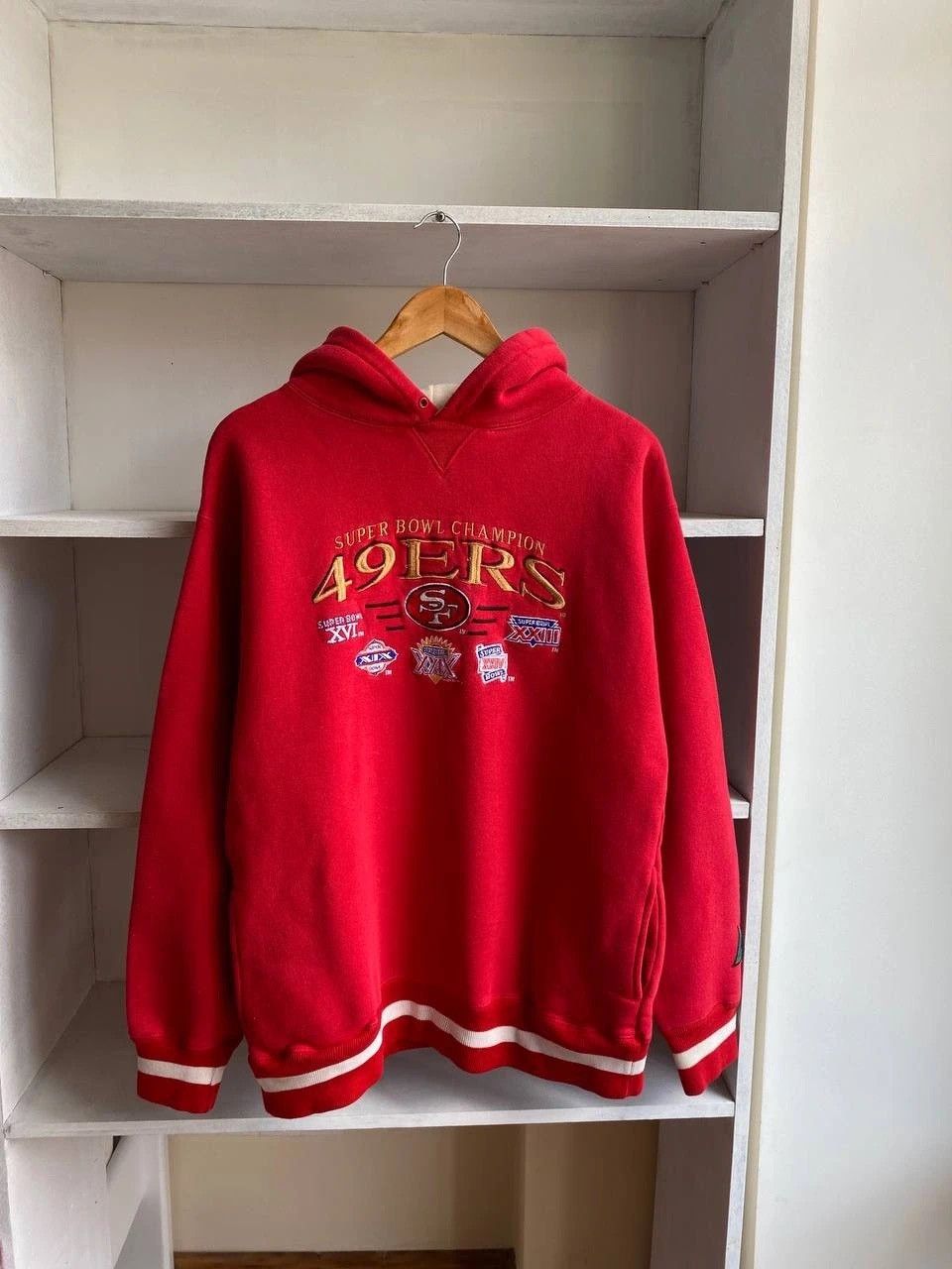 Vintage MLB Super Bowl Champions 49ers Logo Athletic Hoodie