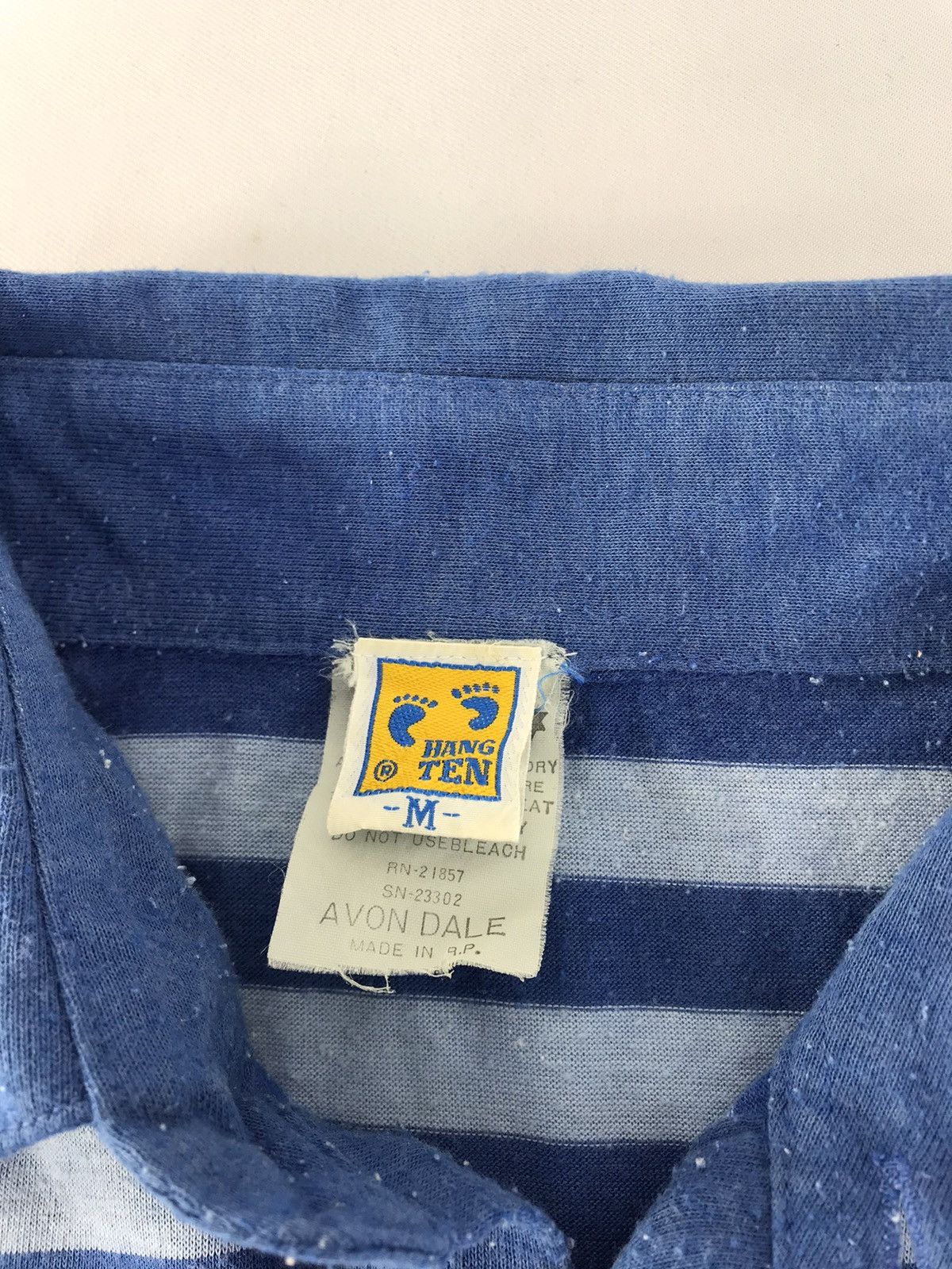 Hang Ten Vintage 80s Orange Label Hang Ten Striped Surf Unisex Size S / US 4 / IT 40 - 4 Thumbnail