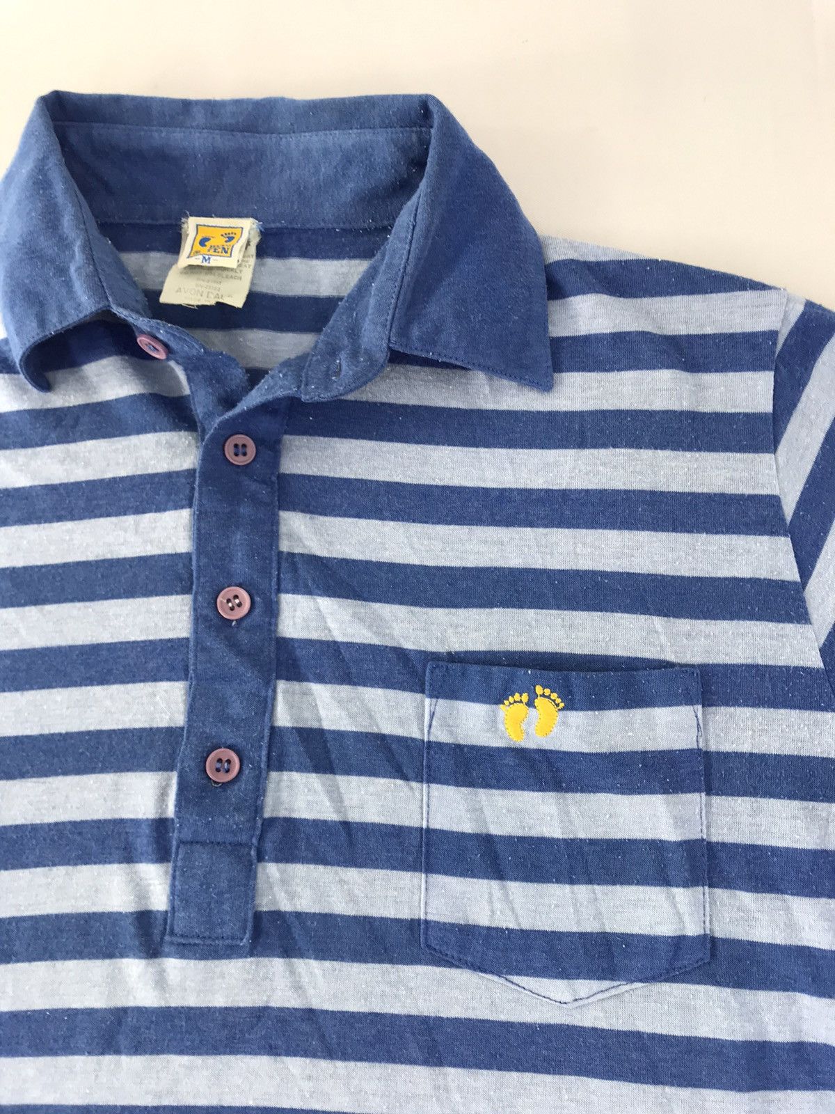 Hang Ten Vintage 80s Orange Label Hang Ten Striped Surf Unisex Size S / US 4 / IT 40 - 2 Thumbnail