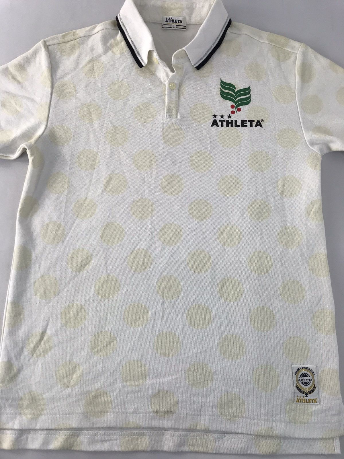 Japanese Brand Athleta Polka Dot Polo Tee Modern Classic Fits S M Size US M / EU 48-50 / 2 - 4 Thumbnail
