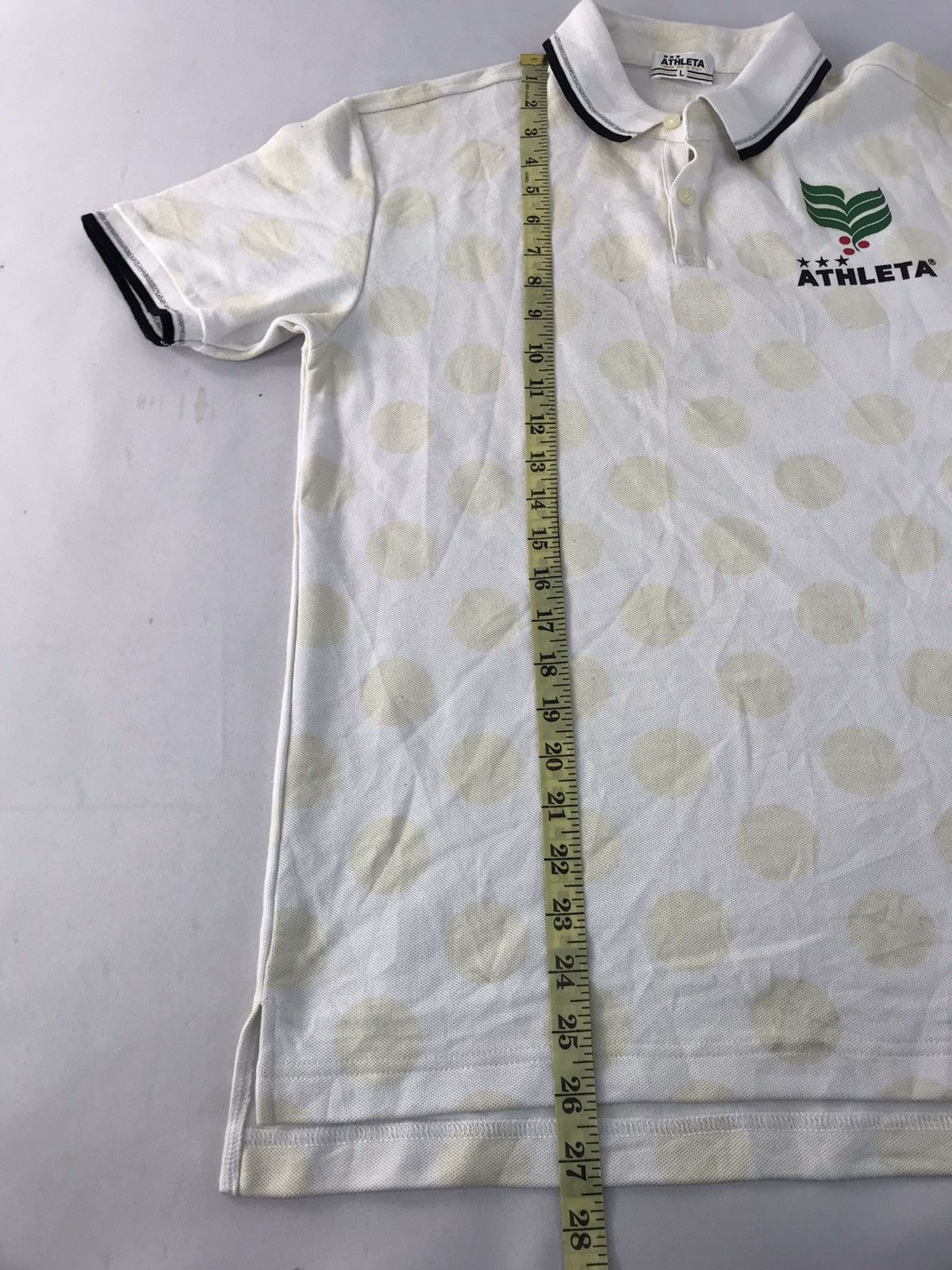 Japanese Brand Athleta Polka Dot Polo Tee Modern Classic Fits S M Size US M / EU 48-50 / 2 - 10 Thumbnail