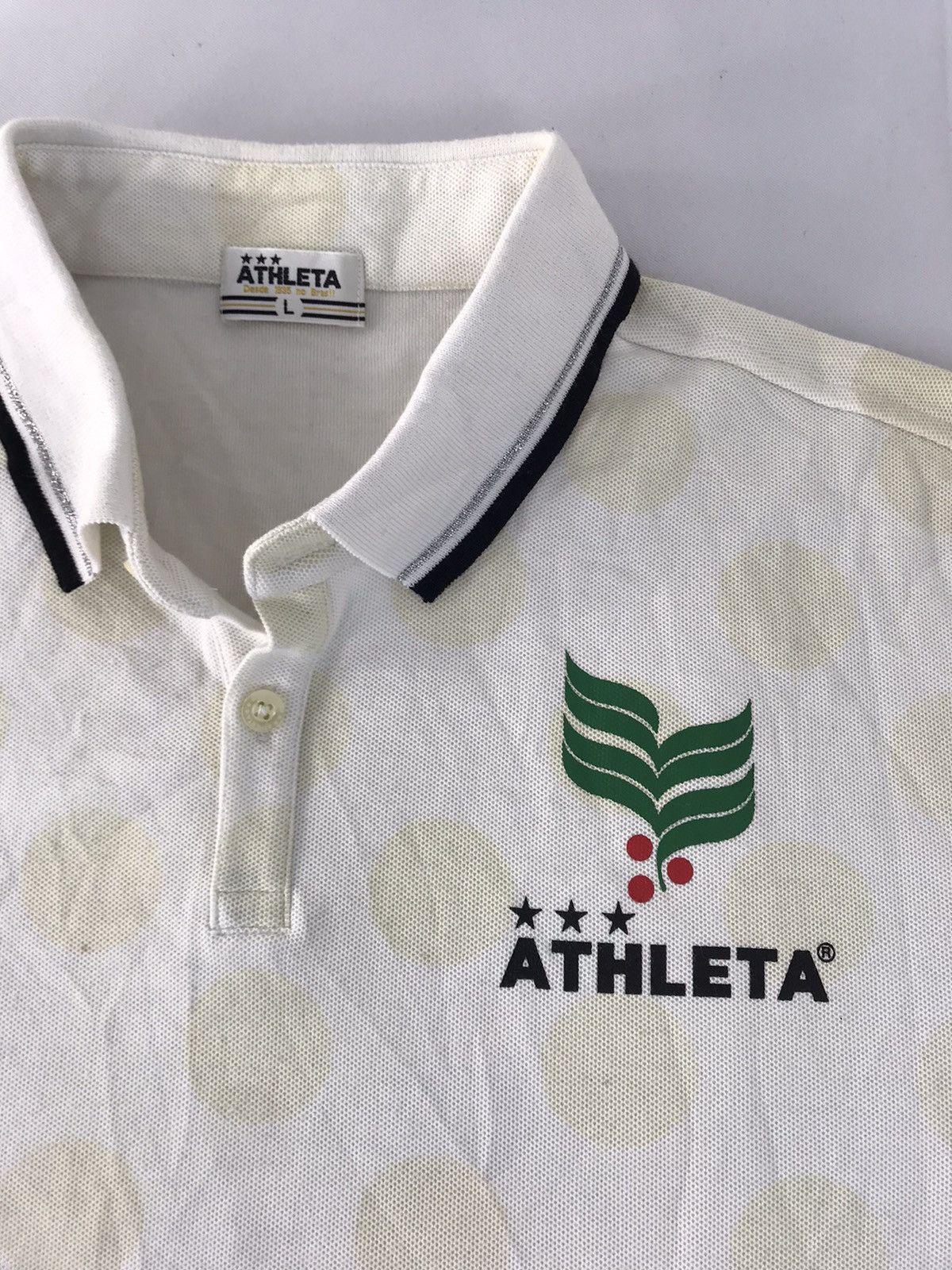 Japanese Brand Athleta Polka Dot Polo Tee Modern Classic Fits S M Size US M / EU 48-50 / 2 - 3 Thumbnail