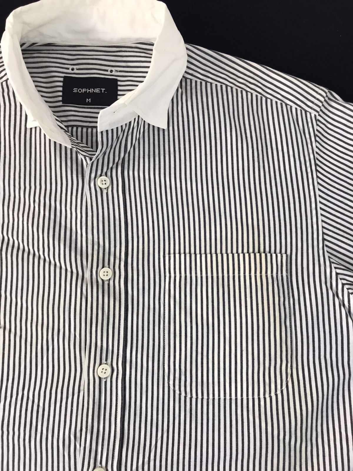 Sophnet. Sophnet Shirt Double Pocket Striped inspired Designer Size US M / EU 48-50 / 2 - 13 Thumbnail
