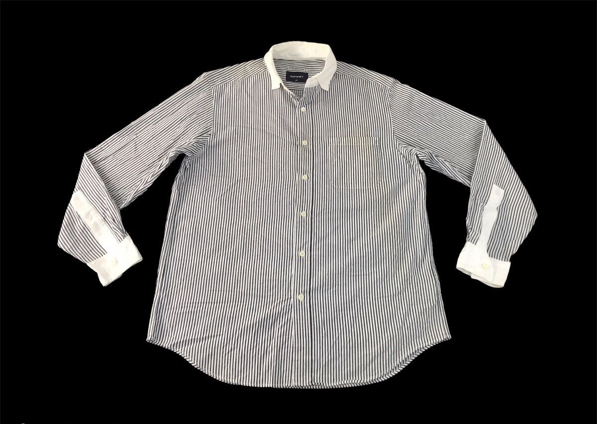 Sophnet. Sophnet Shirt Double Pocket Striped inspired Designer Size US M / EU 48-50 / 2 - 1 Thumbnail
