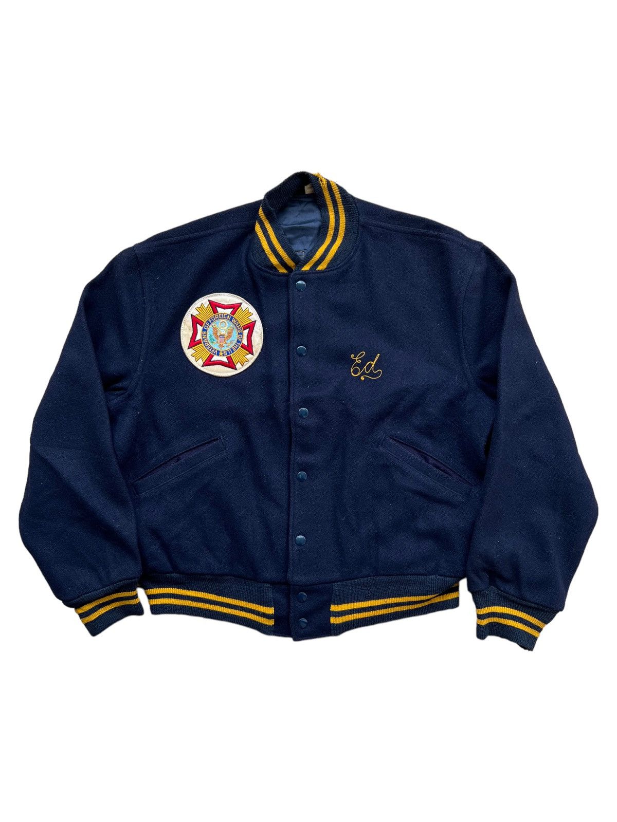 Vintage VERY RARE VINTAGE JACKET VARSITY BUTWIN VFW VETERANS FOREIGN Size US L / EU 52-54 / 3 - 1 Thumbnail