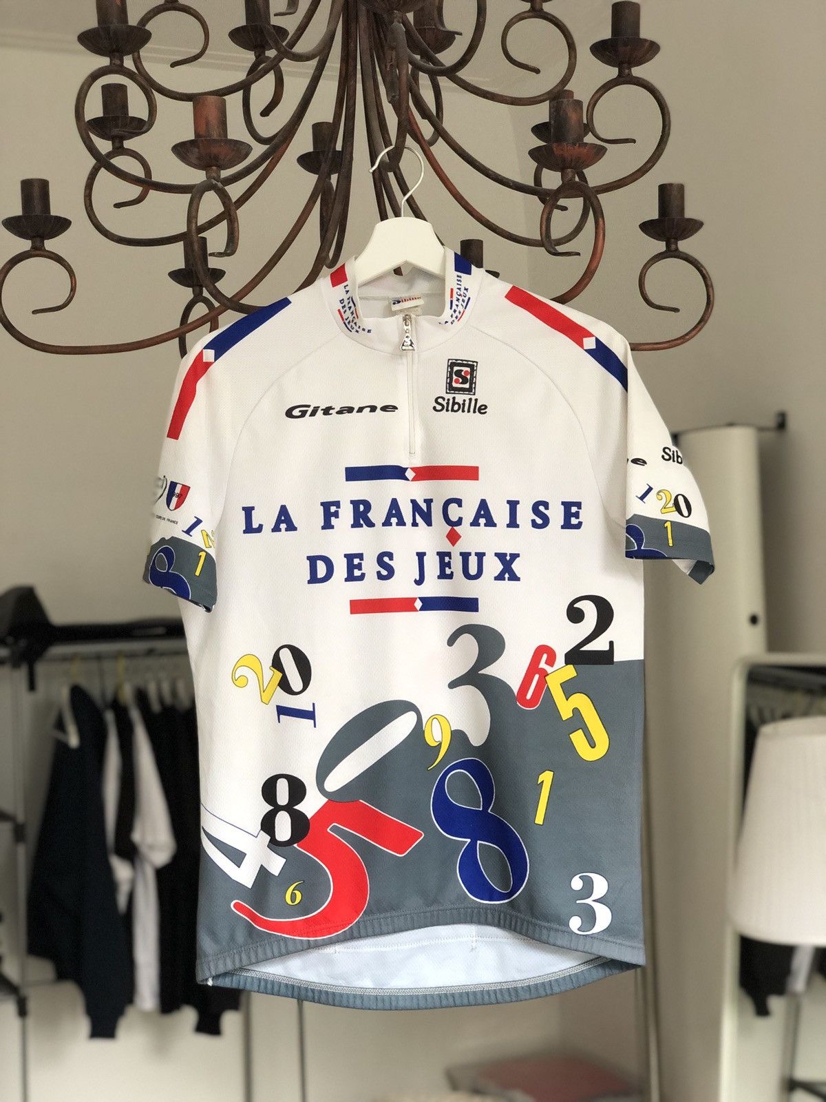 Maillot Vélo Vintage Française Des Jeux - Gitane Shimano - Taille XL