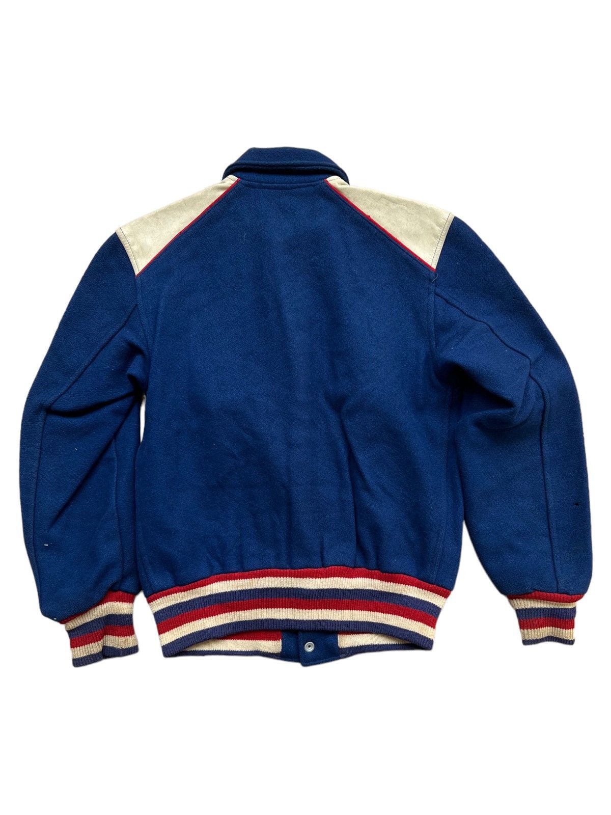 Vintage VERY RARE VINTAGE JACKET VARSITY USS SARATOGA HAND LEATHER Size US S / EU 44-46 / 1 - 2 Thumbnail