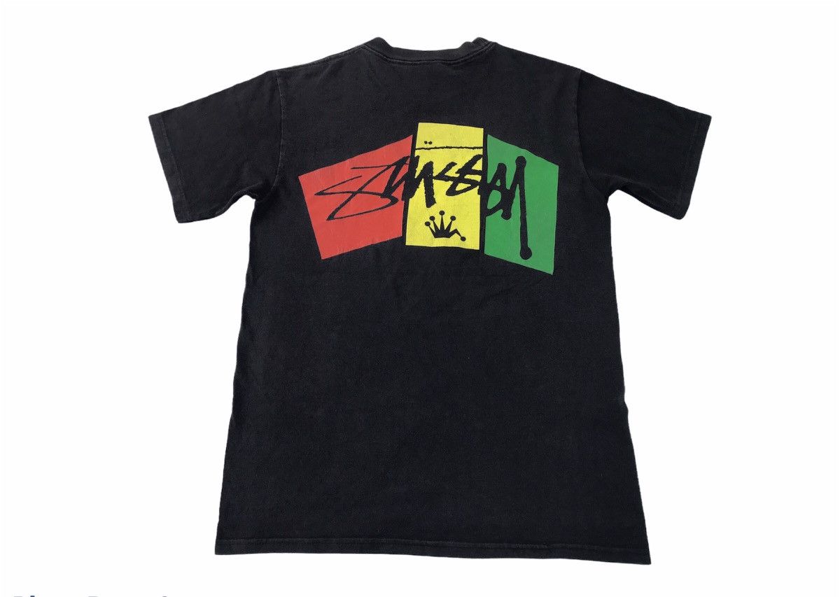 Stussy × Vintage Stussy Rastafari Big Logo Tee Unisex Wear Pop Art Size US S / EU 44-46 / 1 - 1 Thumbnail
