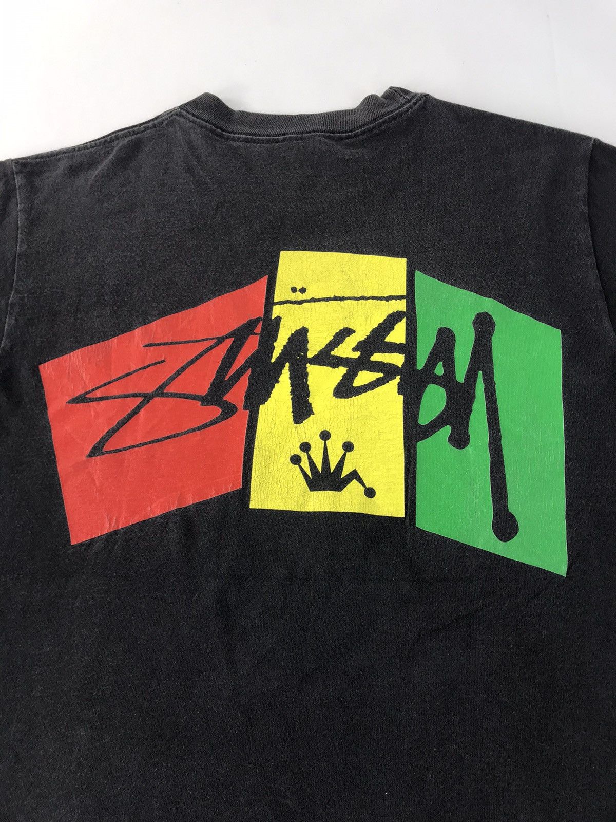 Stussy × Vintage Stussy Rastafari Big Logo Tee Unisex Wear Pop Art Size US S / EU 44-46 / 1 - 3 Thumbnail