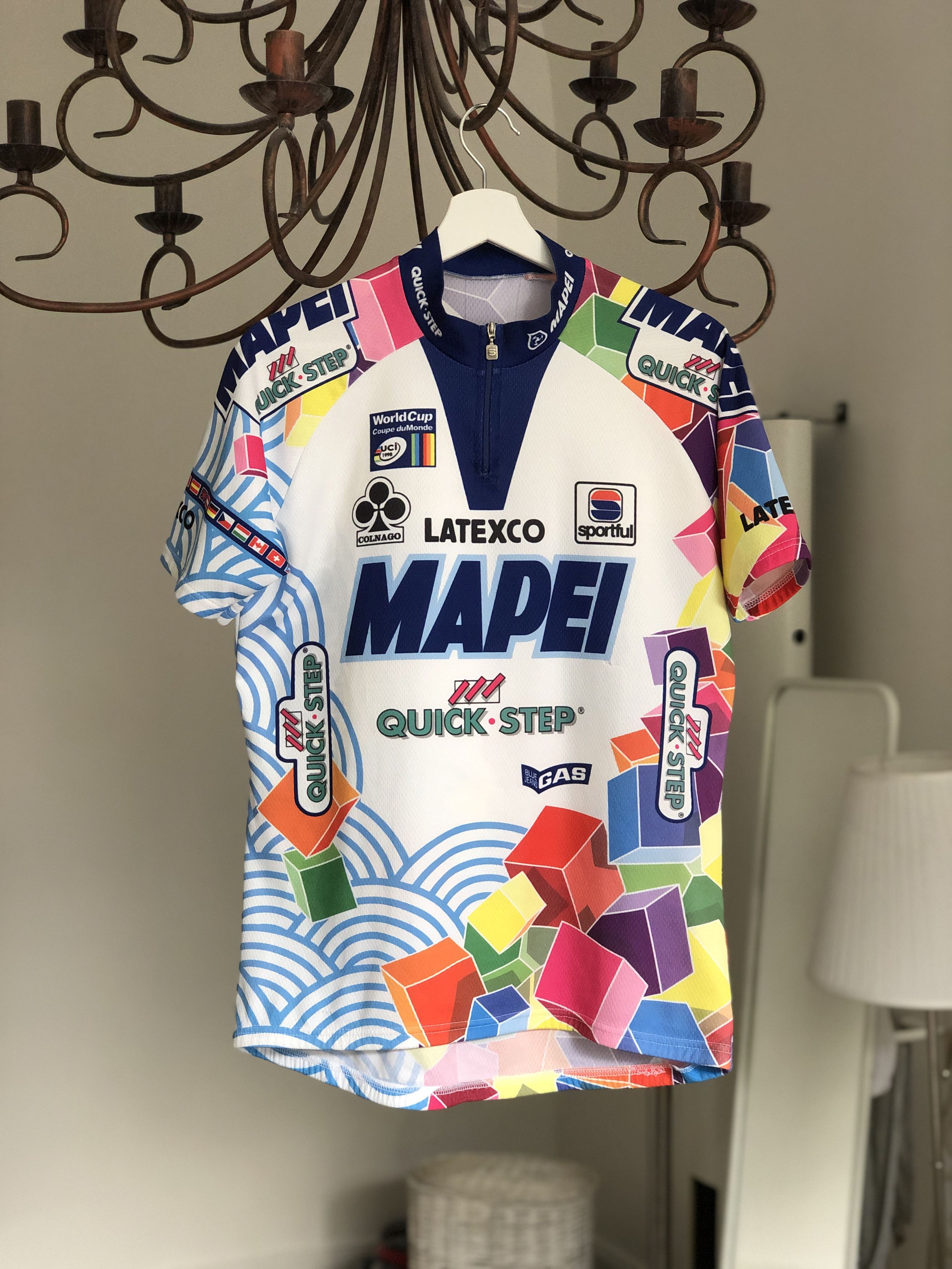 Maillot De Cyclisme Vintage Sportful Colnago Mapei - Taille XL, Manches Courtes, Italie