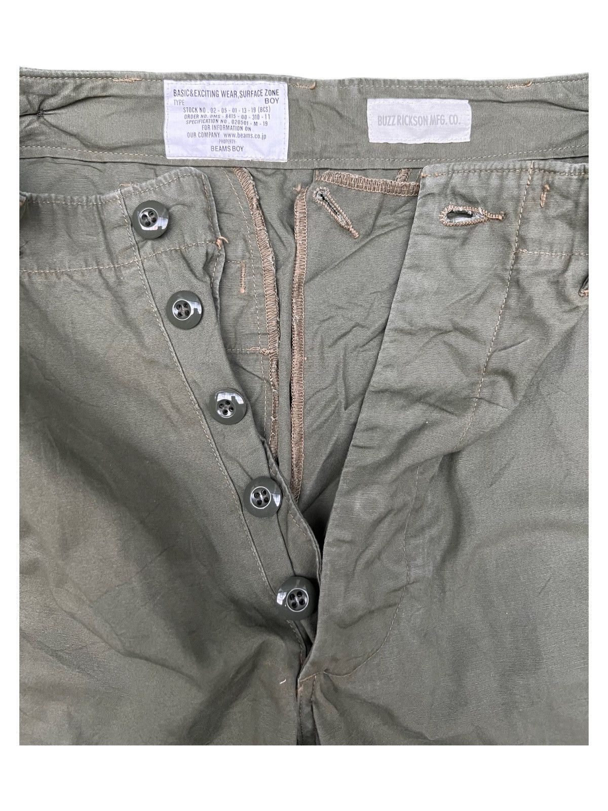 Buzz Rickson's VERY RARE VINTAGE PANTS TROUSER JUNGLE FATIGUES BUZZ RICKSON Size US 31 - 3 Thumbnail