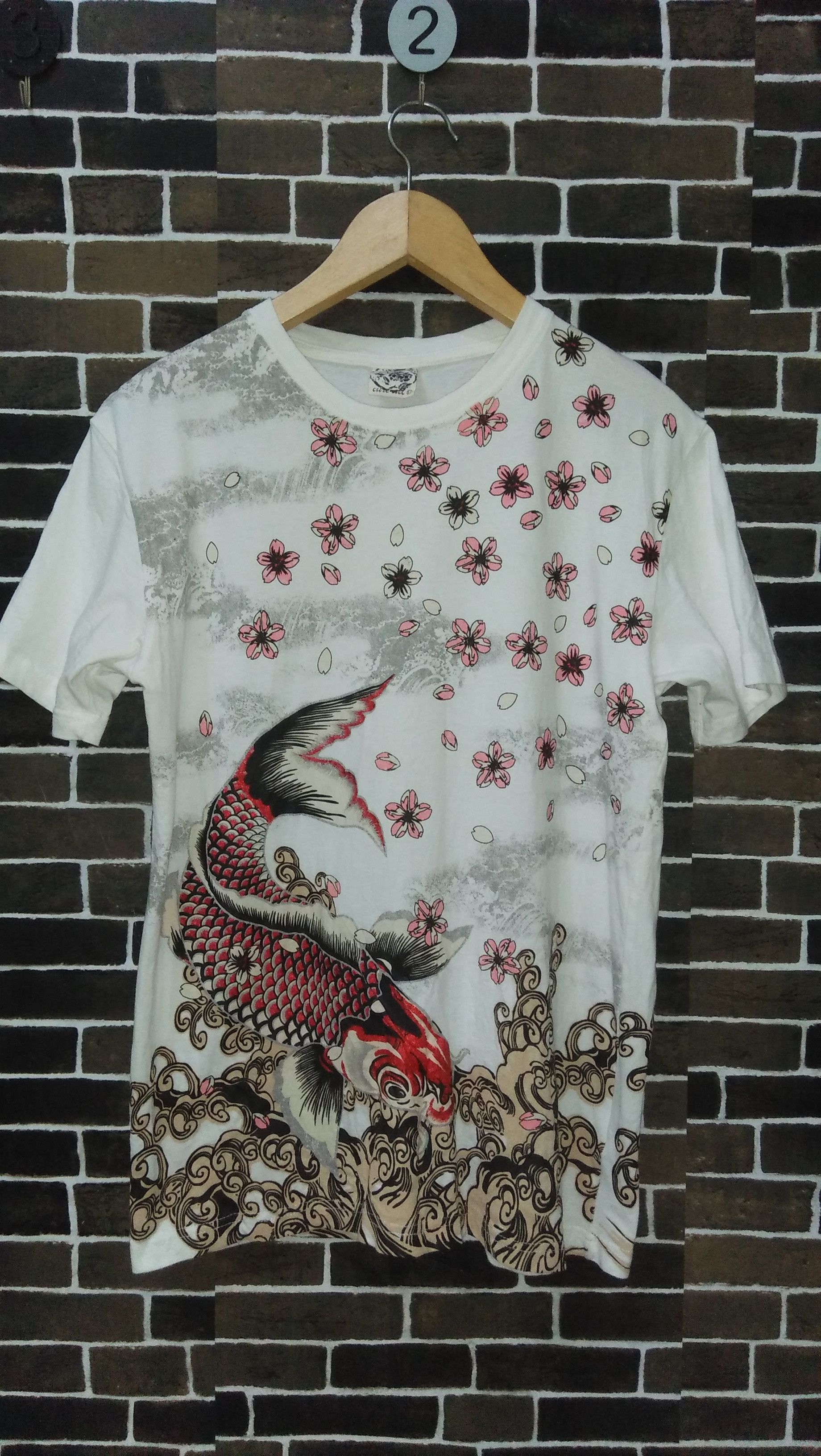 Japanese Brand SUKAJAN FISH KOI Tshirt Japanese All Over Print Tshirt Size US L / EU 52-54 / 3 - 1 Thumbnail