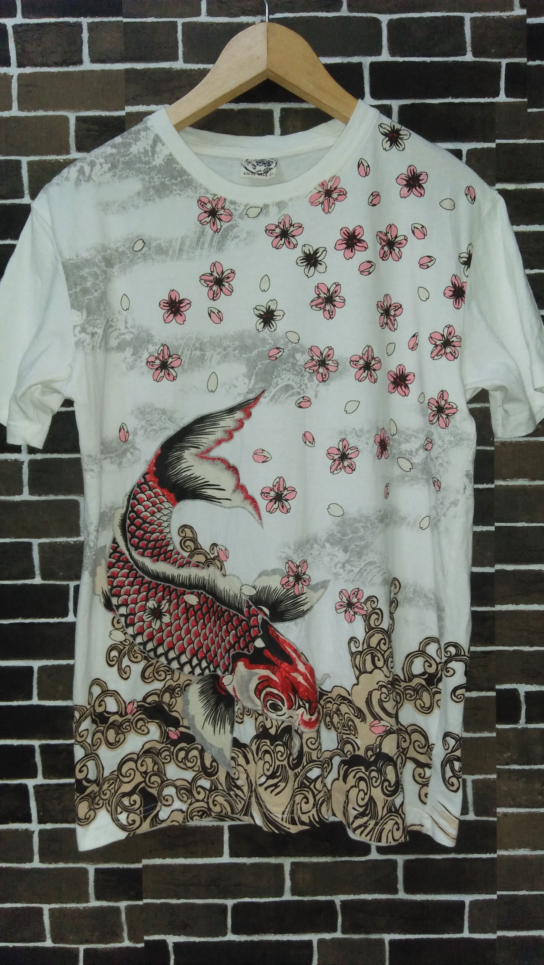 Japanese Brand SUKAJAN FISH KOI Tshirt Japanese All Over Print Tshirt Size US L / EU 52-54 / 3 - 2 Thumbnail