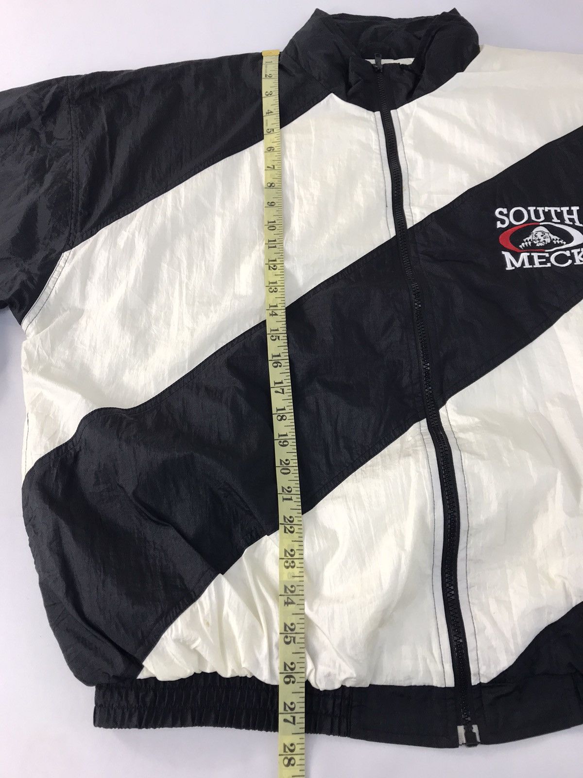 Japanese Brand South Meck Tonix Bomber Jacket Colour Block Cross Design Size US XXL / EU 58 / 5 - 9 Thumbnail