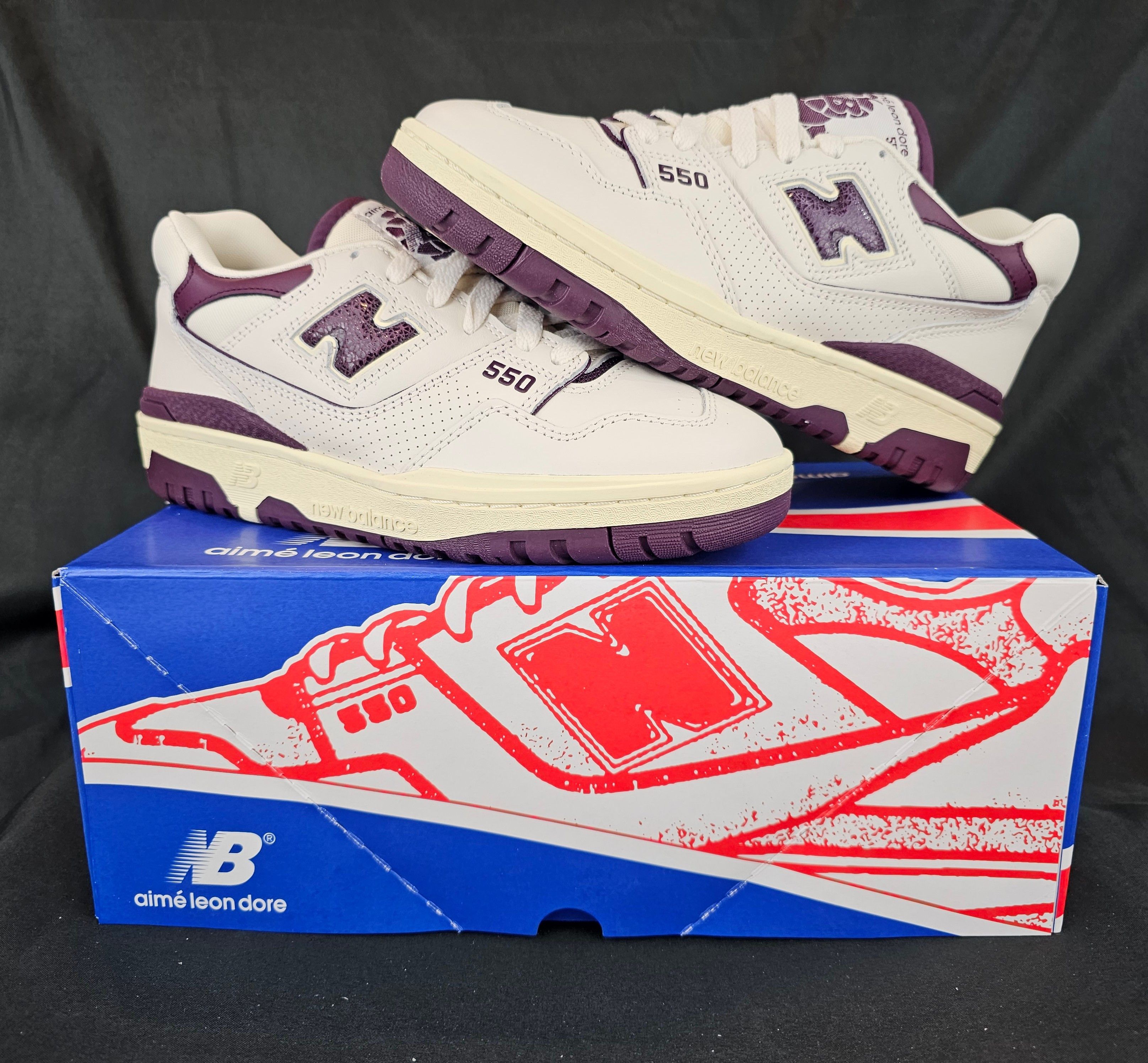 Aime Leon Dore × New Balance New Balance 550 x Aime Leon Dore Purple White Men’s Size 6 Size US 6 / EU 39 - 1 Thumbnail