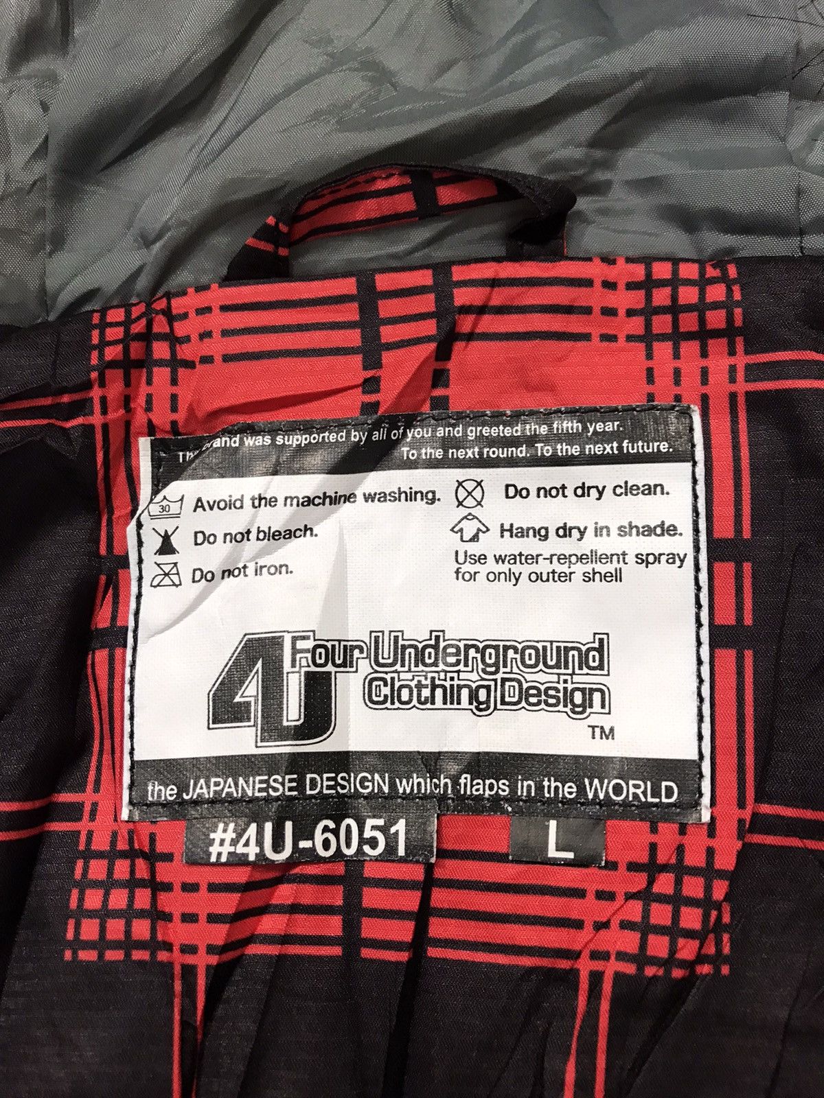 Japanese Brand 4D Four Underground Clothing Padded Plaid Checked Tartan Size US L / EU 52-54 / 3 - 6 Thumbnail