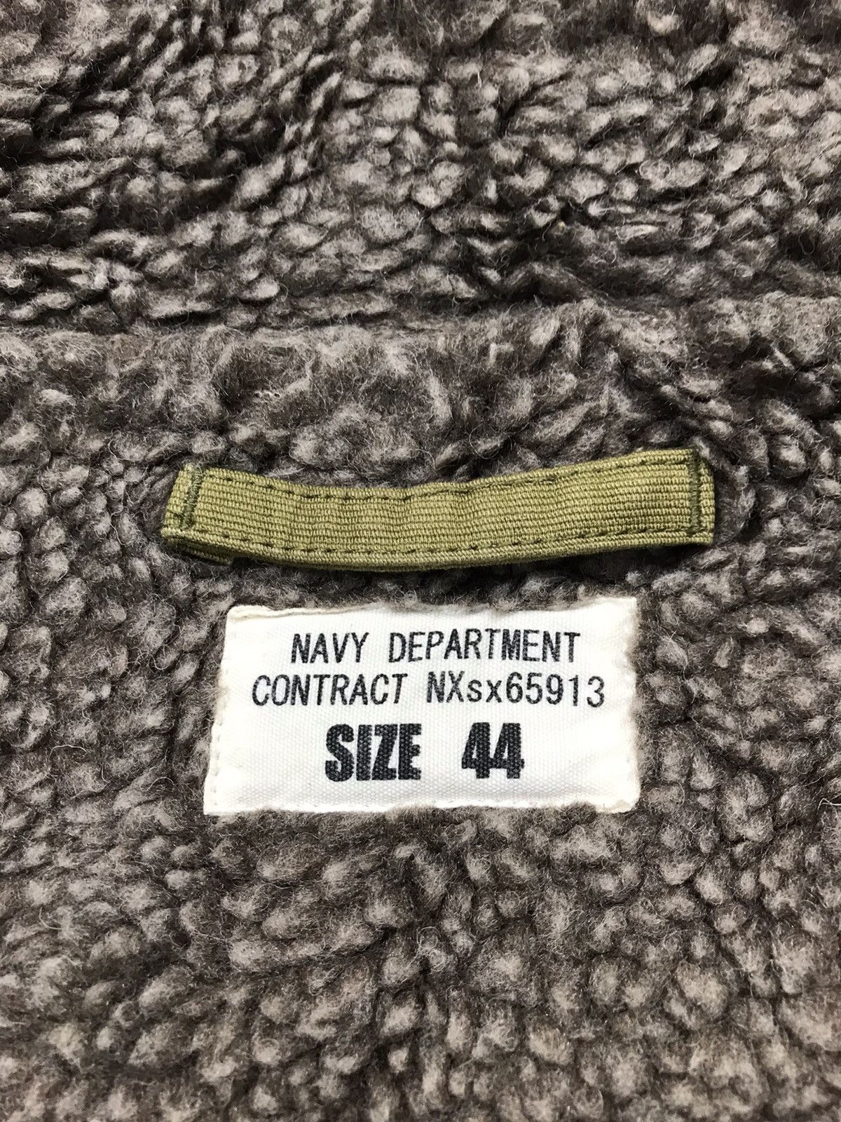 Vintage USN Navy Department Shearling Jacket Sherpa Inner Design Size US L / EU 52-54 / 3 - 3 Thumbnail
