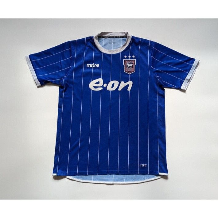 Vintage Ipswich Town FC Mitre E-on Blue Shirt Jersey 2007/08 Size US L / EU 52-54 / 3 - 1 Thumbnail