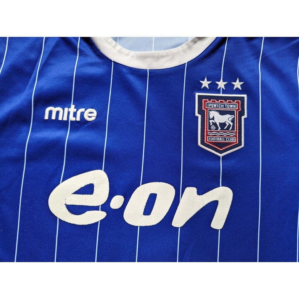 Vintage Ipswich Town FC Mitre E-on Blue Shirt Jersey 2007/08 Size US L / EU 52-54 / 3 - 2 Thumbnail