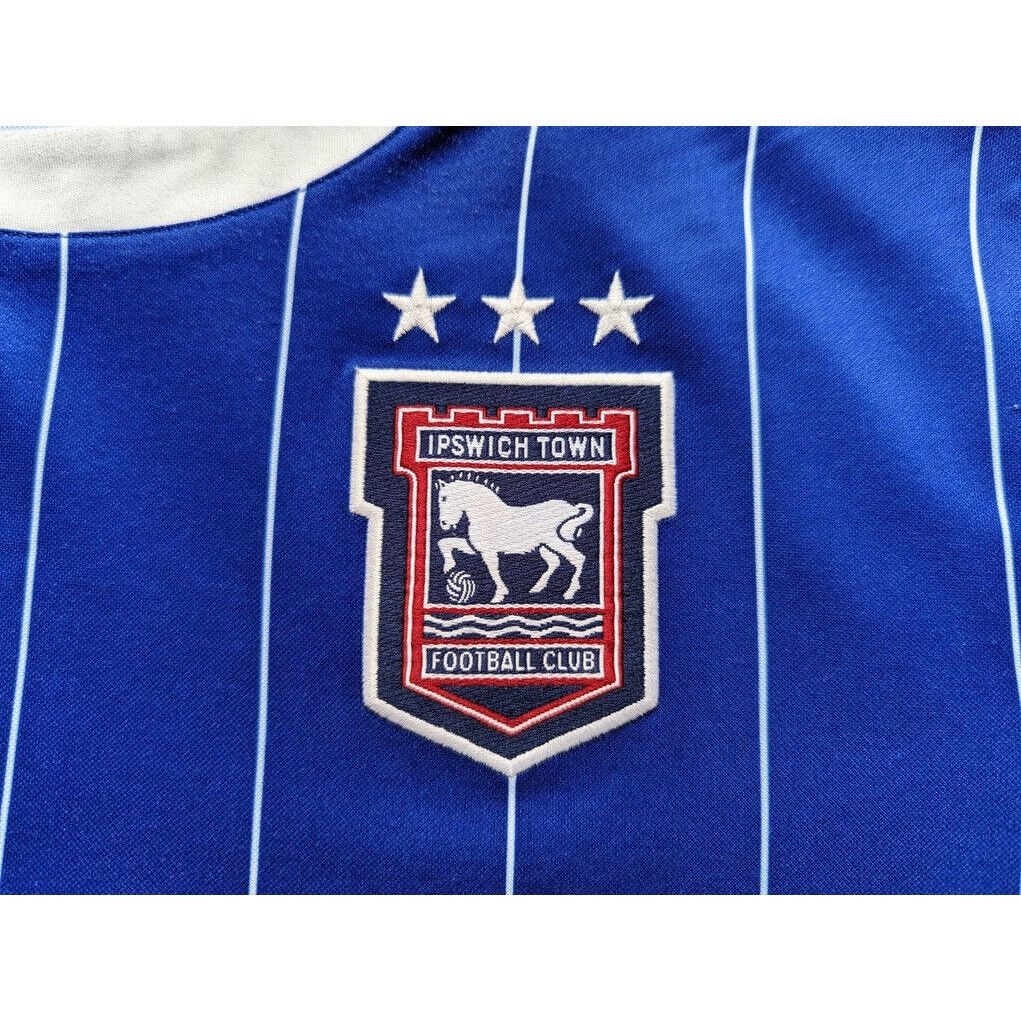 Vintage Ipswich Town FC Mitre E-on Blue Shirt Jersey 2007/08 Size US L / EU 52-54 / 3 - 3 Thumbnail