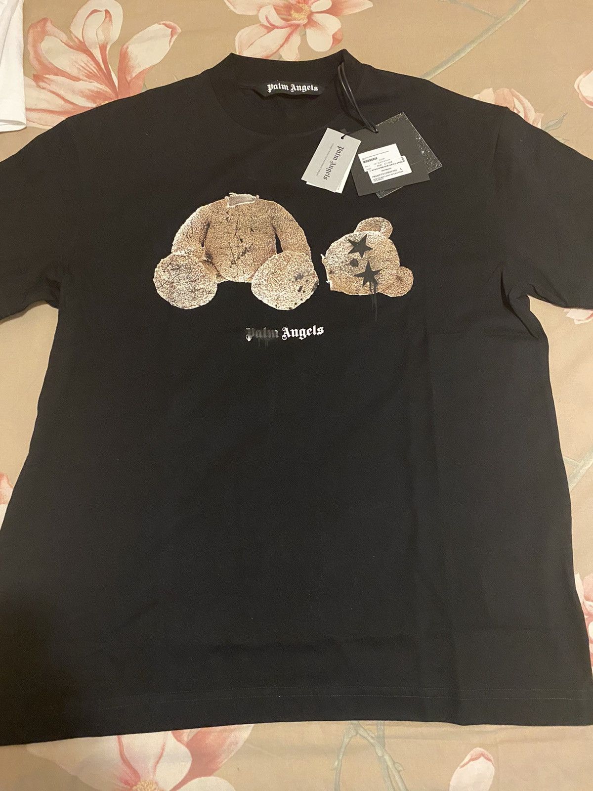 Palm Angels PALM ANGELS Black Sprayed Pa Bear T-Shirt Size US L / EU 52-54 / 3 - 1 Thumbnail