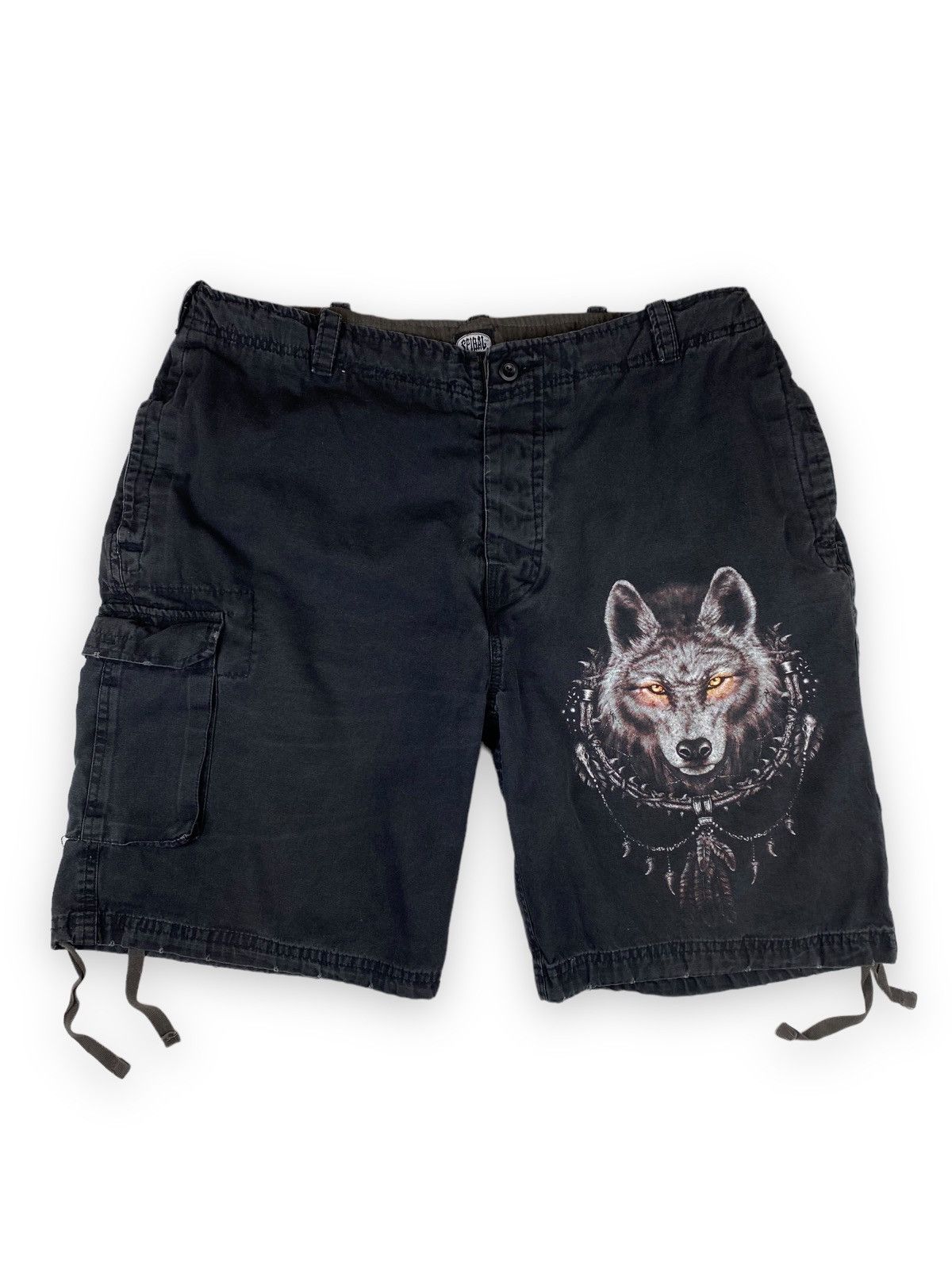 Vintage × Woolf Vintage Spiral Woolf y2k Shorts Size US 36 / EU 52 - 2 Thumbnail