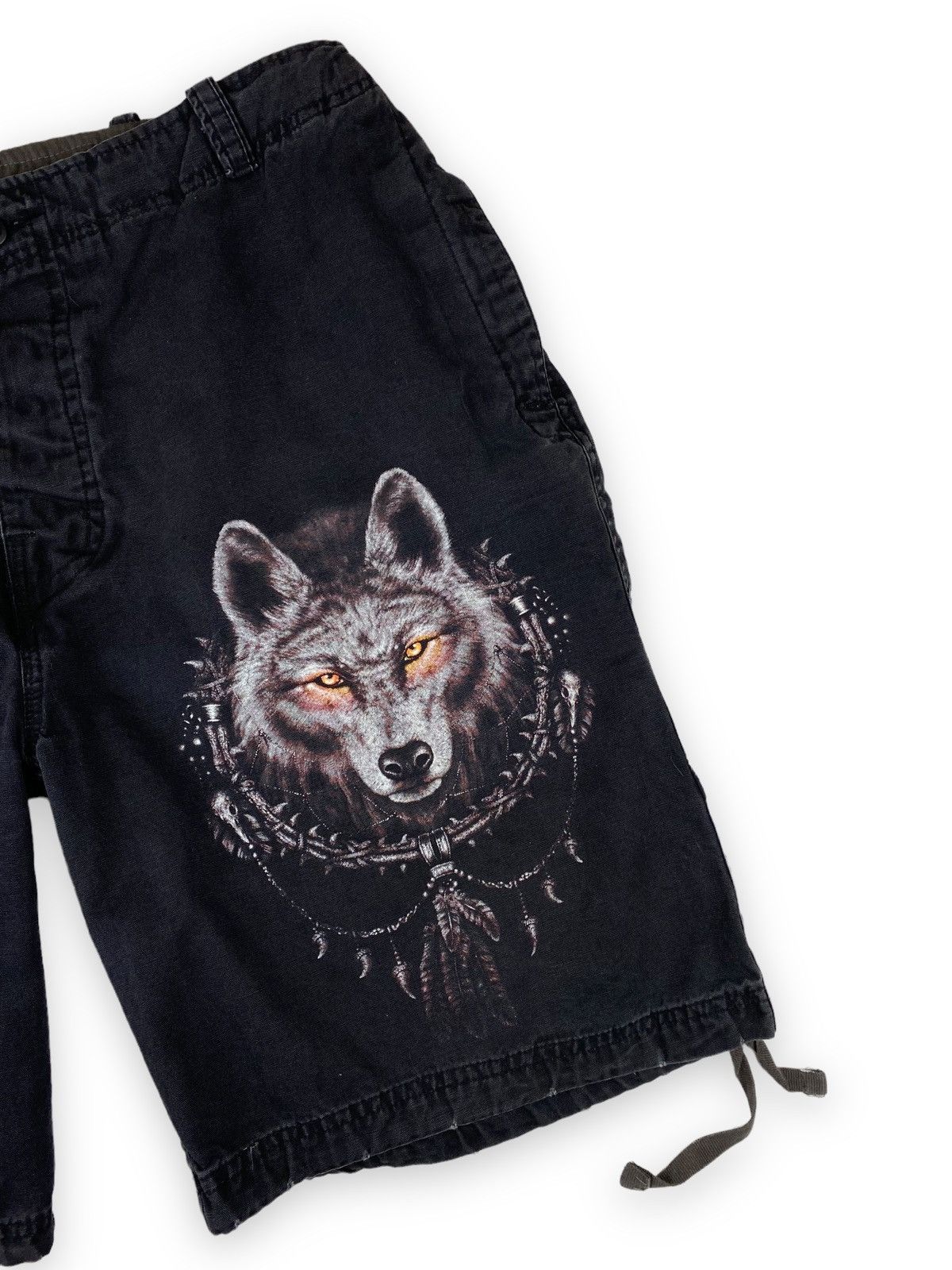 Vintage × Woolf Vintage Spiral Woolf y2k Shorts Size US 36 / EU 52 - 4 Thumbnail