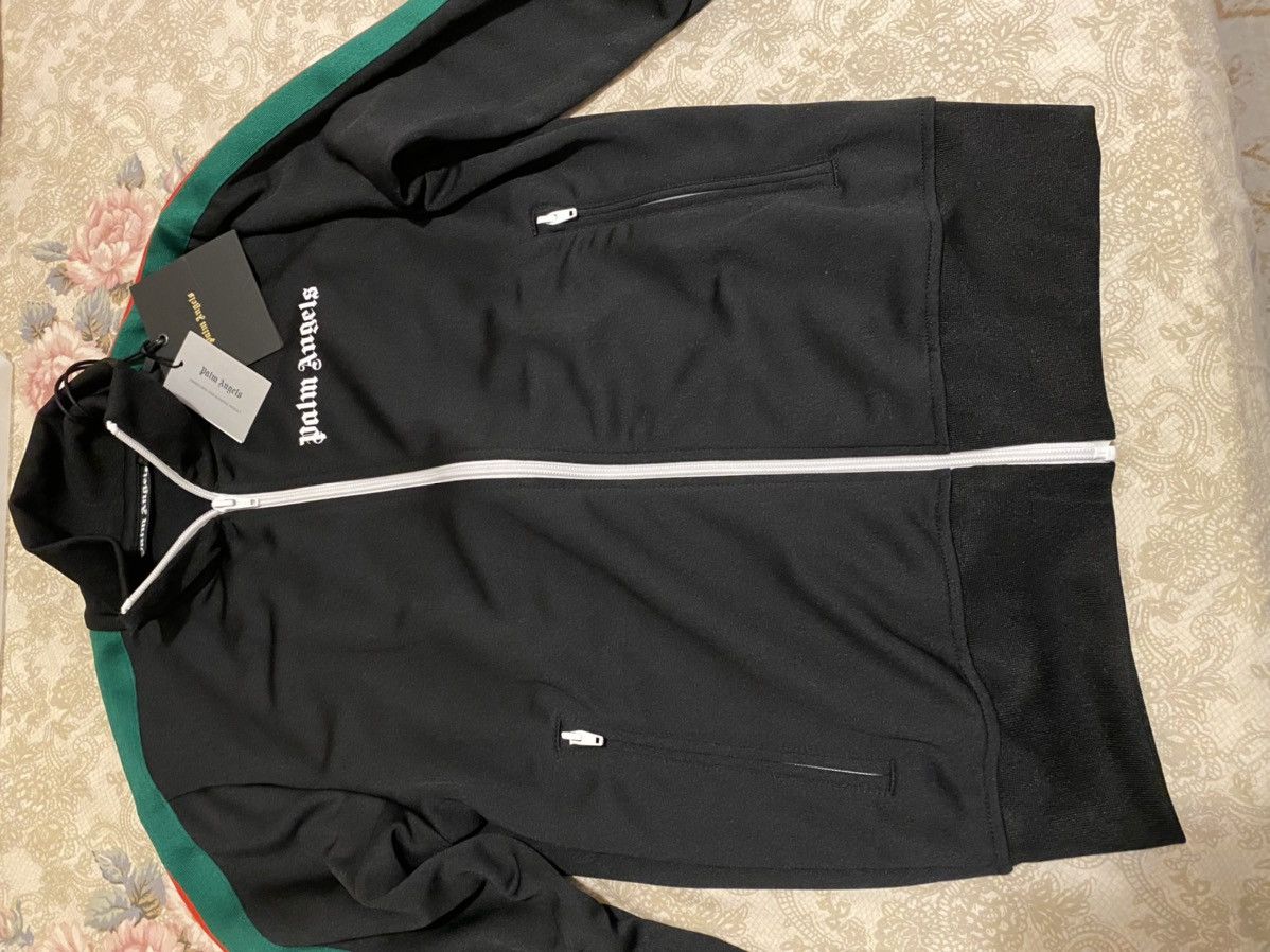 Palm Angels Palm Angels Black Green Striped Track Jacket Size US S / EU 44-46 / 1 - 3 Thumbnail