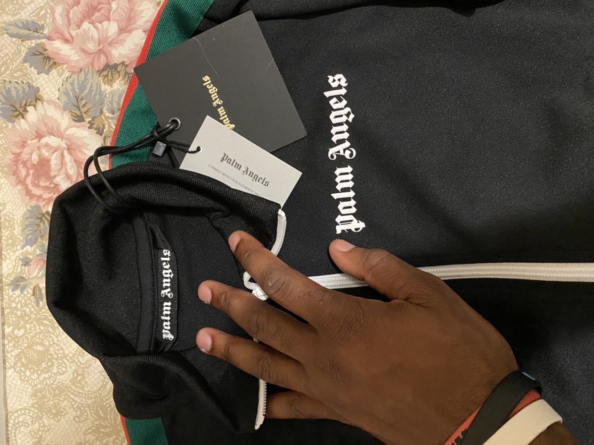 Palm Angels Palm Angels Black Green Striped Track Jacket Size US S / EU 44-46 / 1 - 2 Thumbnail