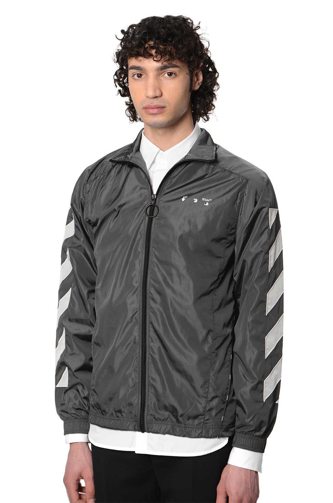 Off-White OFF-WHITE Diagonal Grey Track Jacket Size US M / EU 48-50 / 2 - 1 Thumbnail