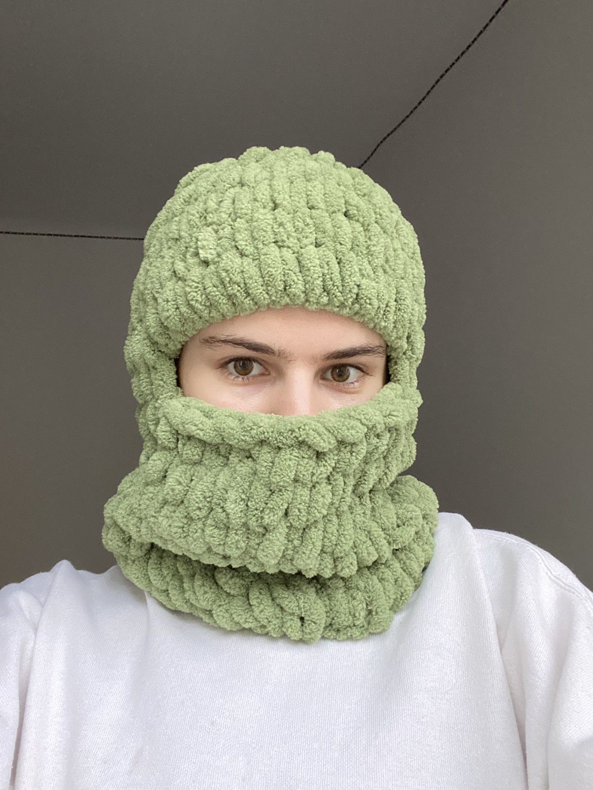 Handmade × Japanese Brand Handmade Knitted Balaclava Ski Mask Bunny Rabbit Style Size ONE SIZE - 1 Thumbnail