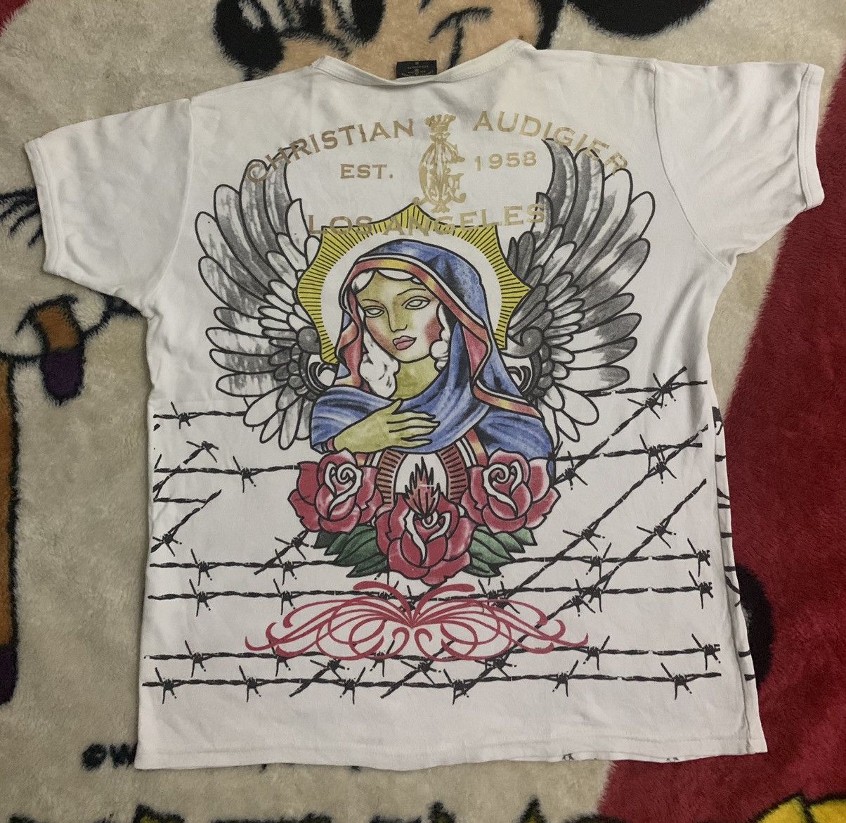 Christian Audigier × Ed Hardy Y2K ED HARDY YESUS TSHIRT RINGER SLEEVE Size US M / EU 48-50 / 2 - 3 Thumbnail
