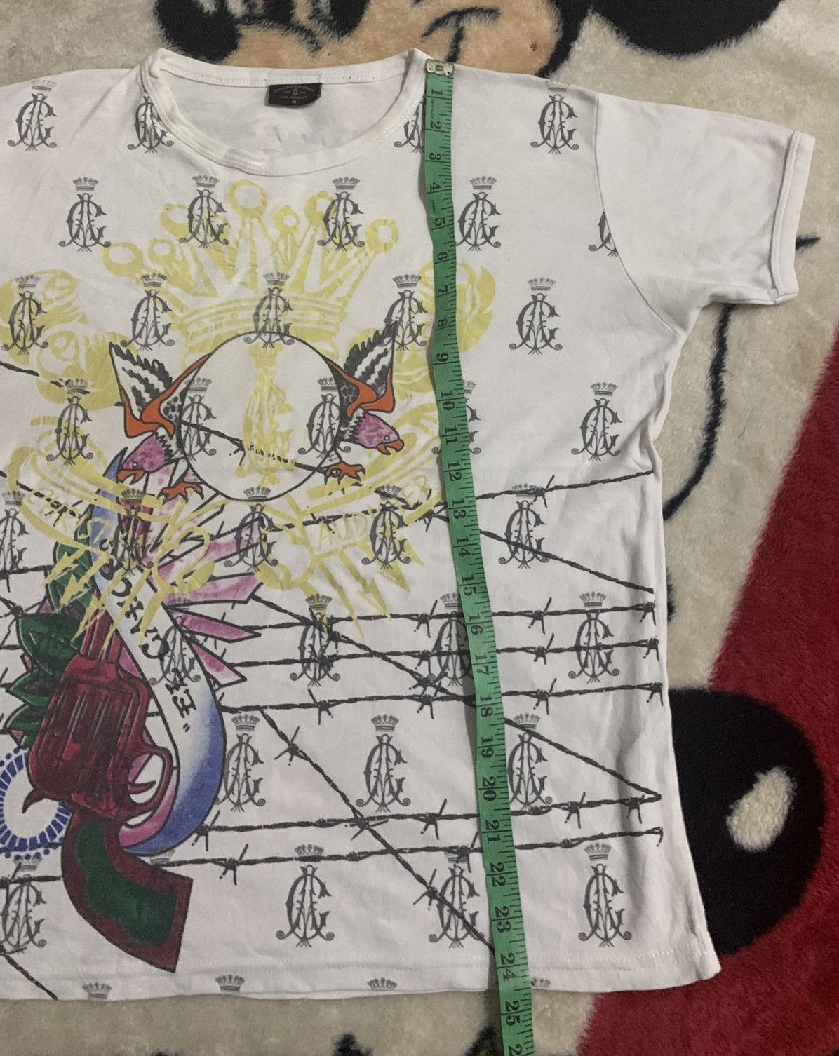 Christian Audigier × Ed Hardy Y2K ED HARDY YESUS TSHIRT RINGER SLEEVE Size US M / EU 48-50 / 2 - 4 Thumbnail