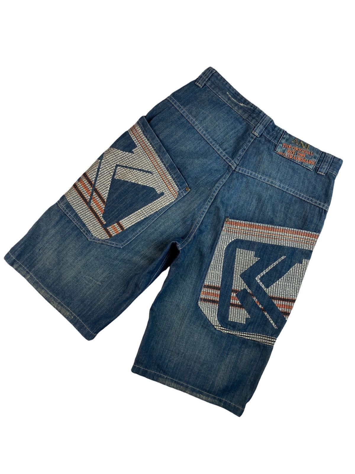 Karl Kani × Vintage Vintage Karl Kani Oldschool Rap Denim Shorts Size US 30 / EU 46 - 1 Thumbnail
