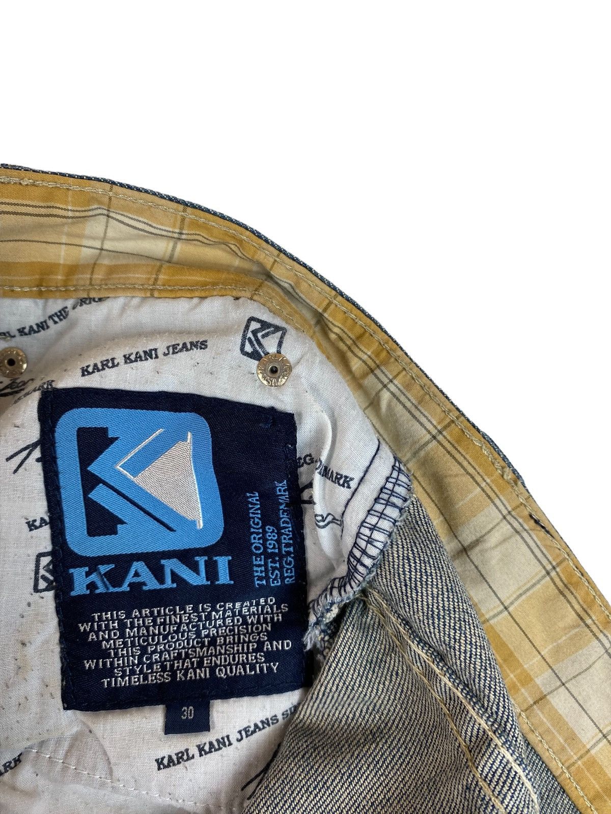 Karl Kani × Vintage Vintage Karl Kani Oldschool Rap Denim Shorts Size US 30 / EU 46 - 10 Thumbnail