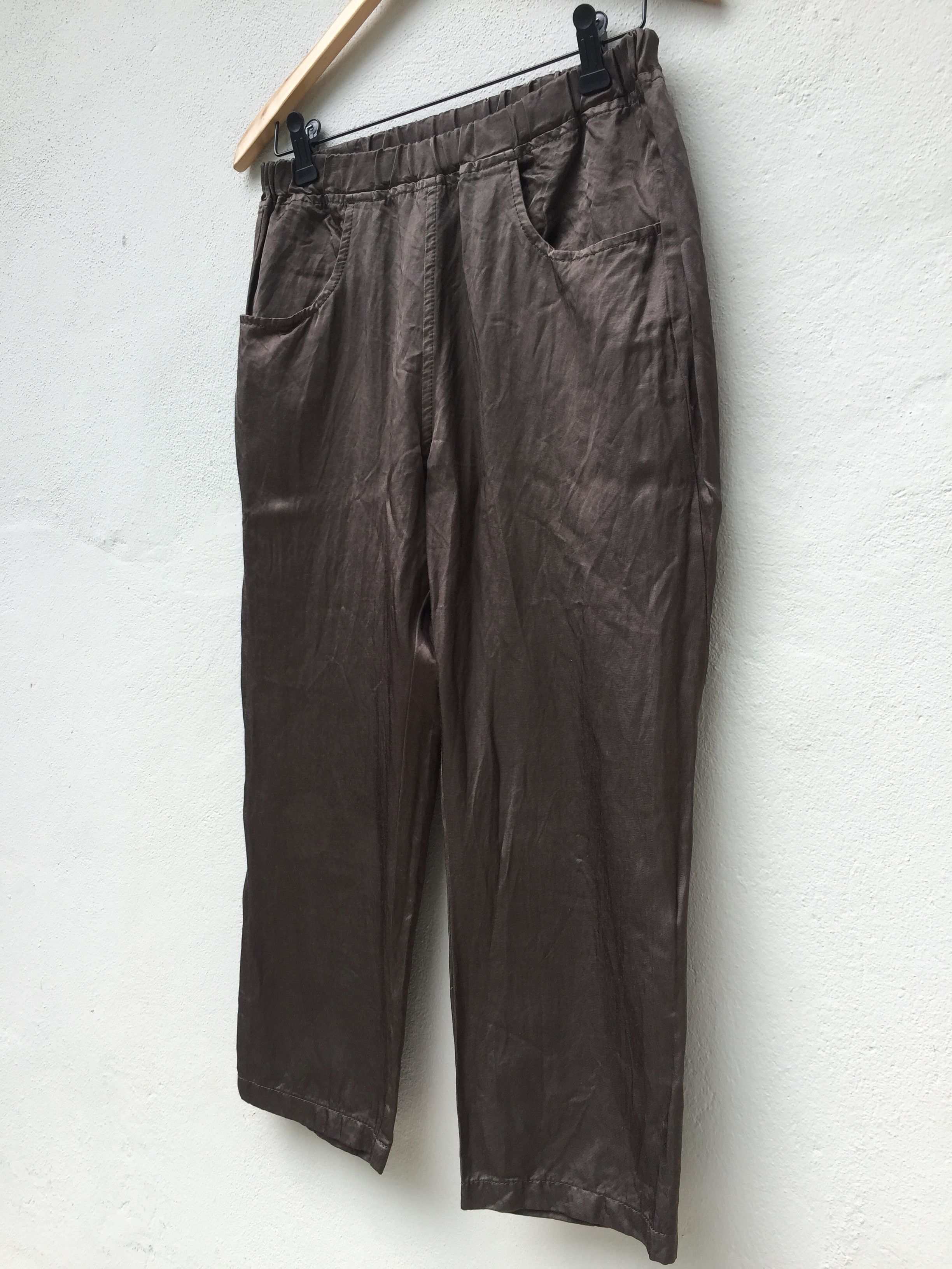 image of Y's For Living Yohji Yamamoto Trousers 27-30 Manual Waist in Brown, Men's (Size 29)