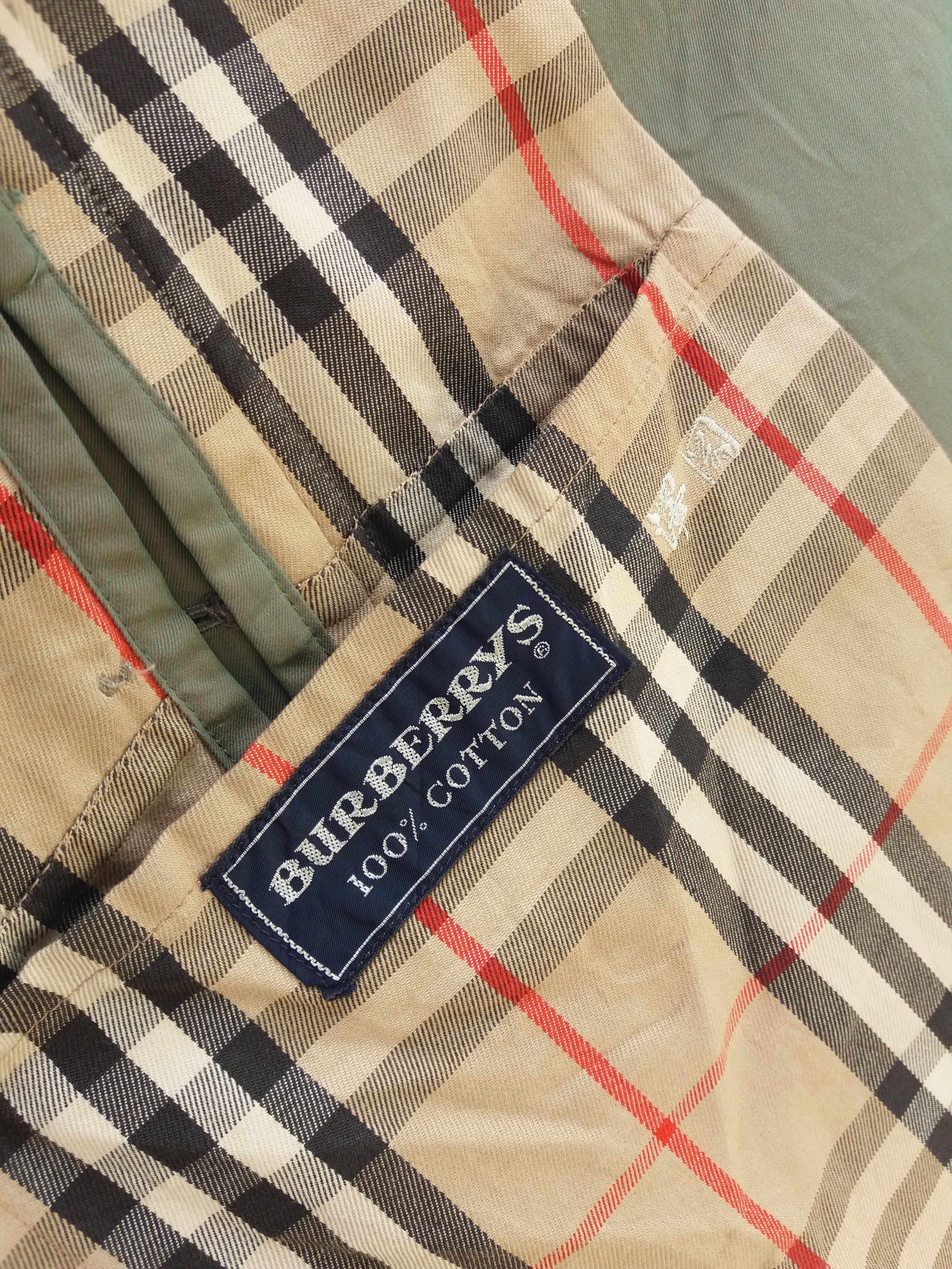 Burberry Burberrys Vintage Army Trench Coat Nova Check Lining Size US M / EU 48-50 / 2 - 12 Thumbnail