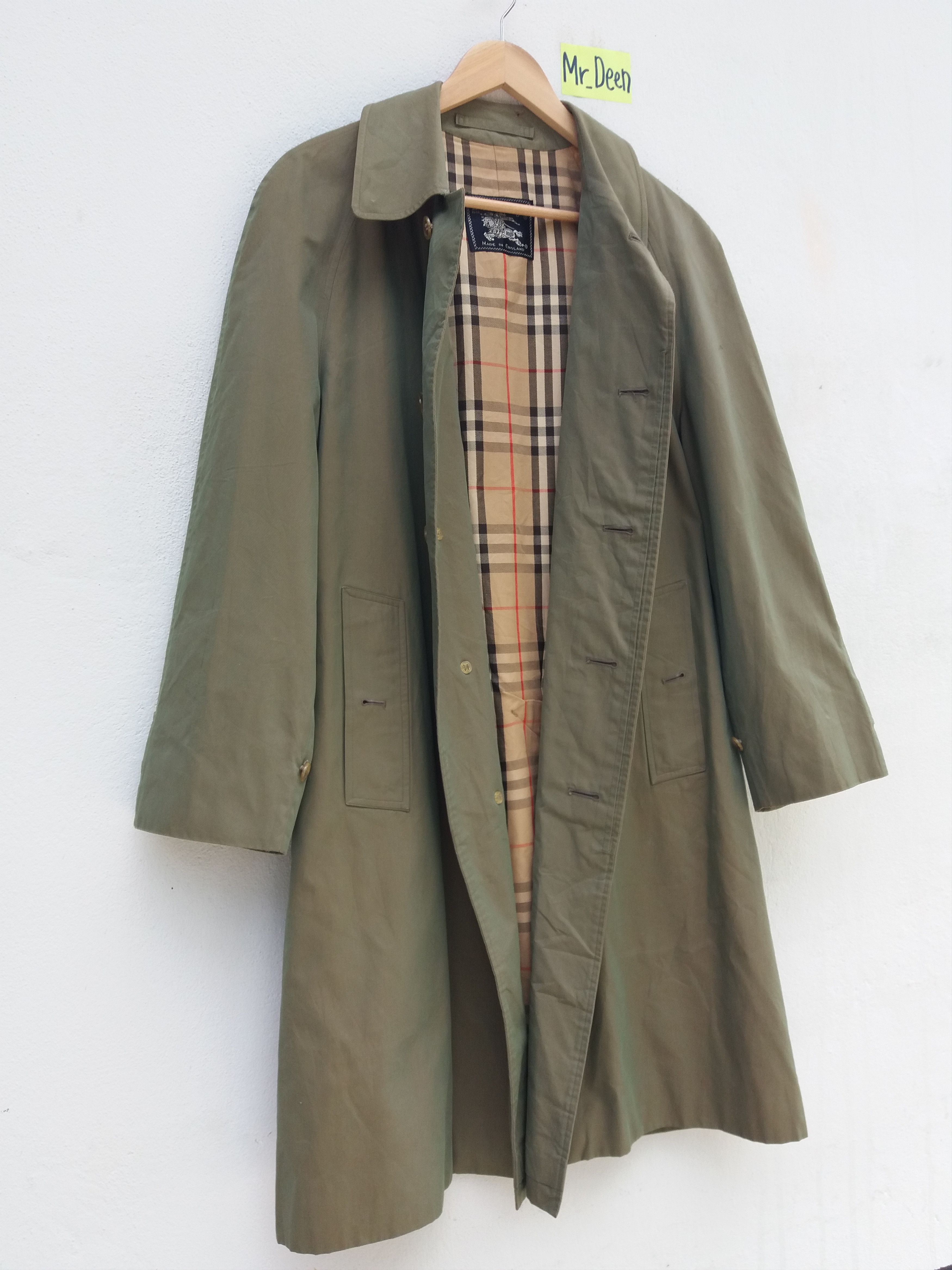 Burberry Burberrys Vintage Army Trench Coat Nova Check Lining Size US M / EU 48-50 / 2 - 3 Thumbnail