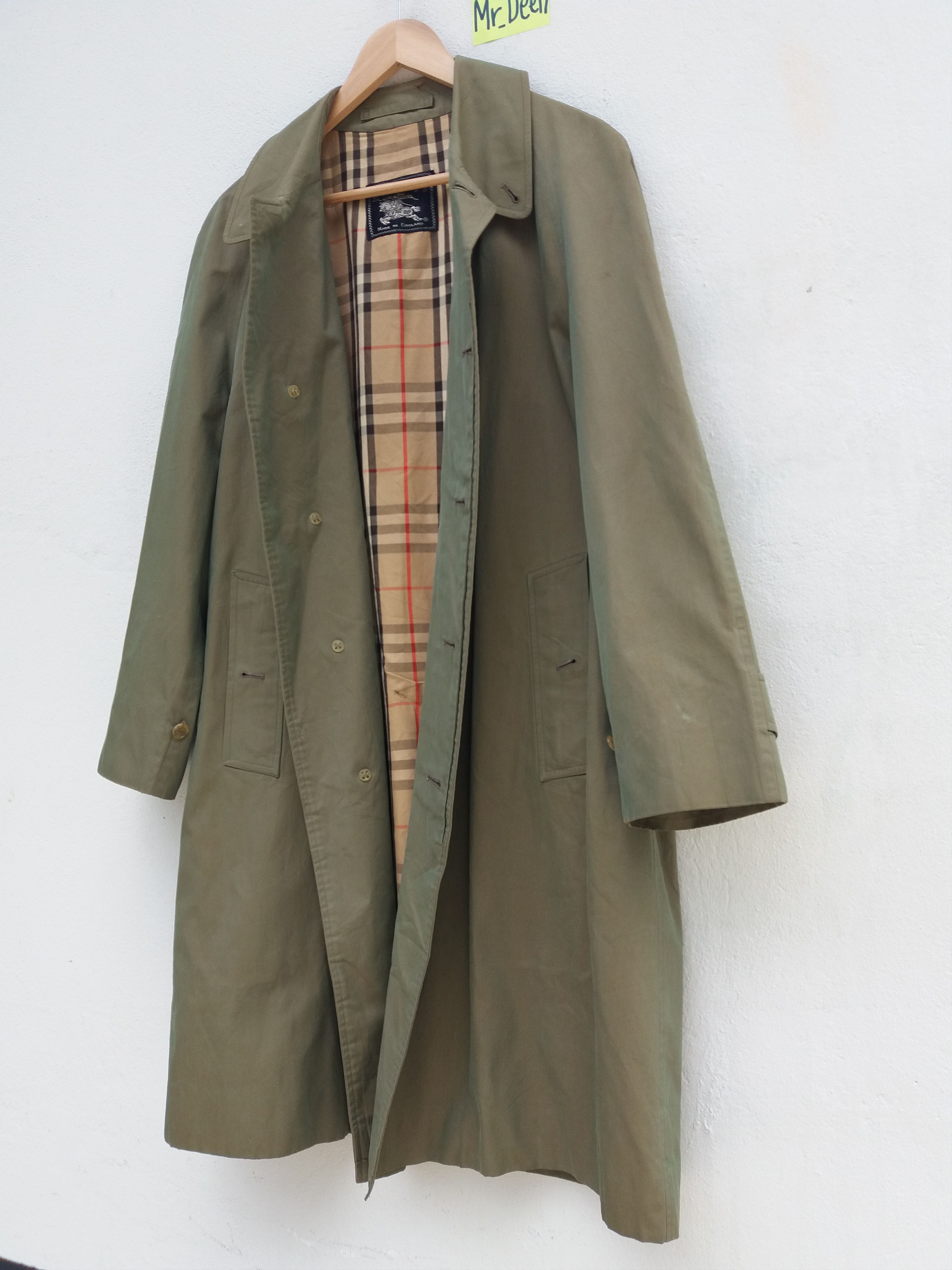 Burberry Burberrys Vintage Army Trench Coat Nova Check Lining Size US M / EU 48-50 / 2 - 2 Thumbnail