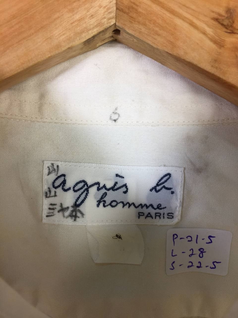agnes b. Vtg Agnes B Homme Paris Classic Menswear Shirt Size US L / EU 52-54 / 3 - 9 Thumbnail