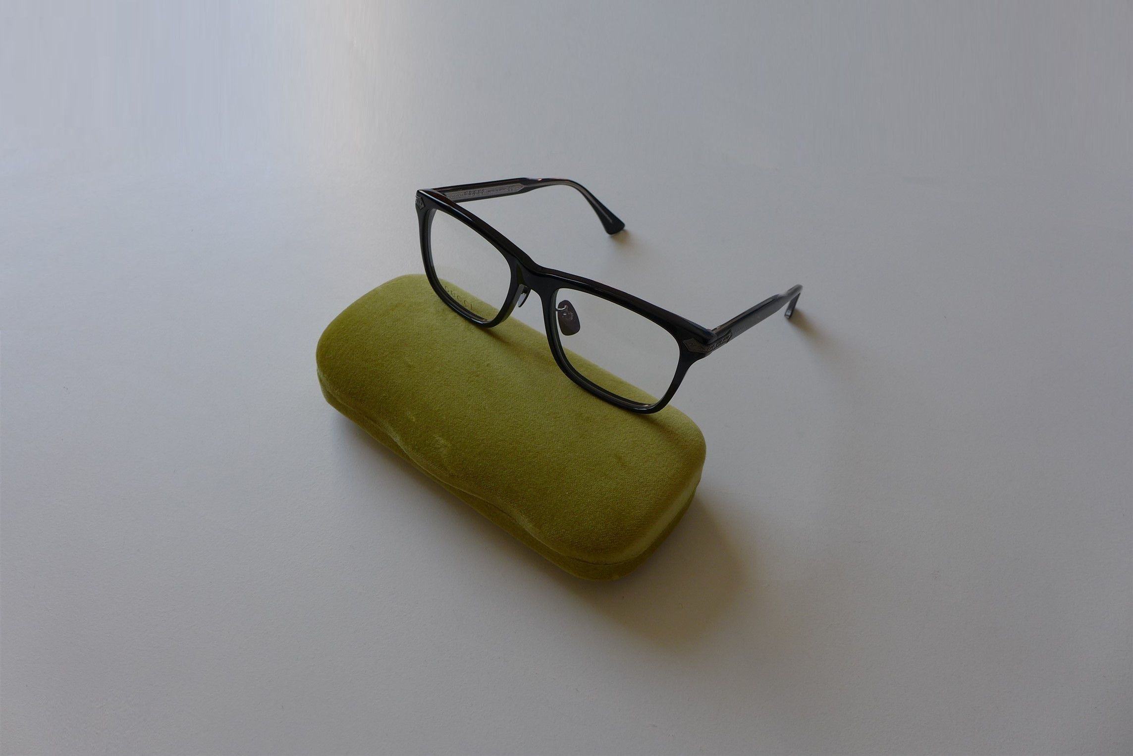 Gucci Japanese Collection Square Glasses - Black Acetate