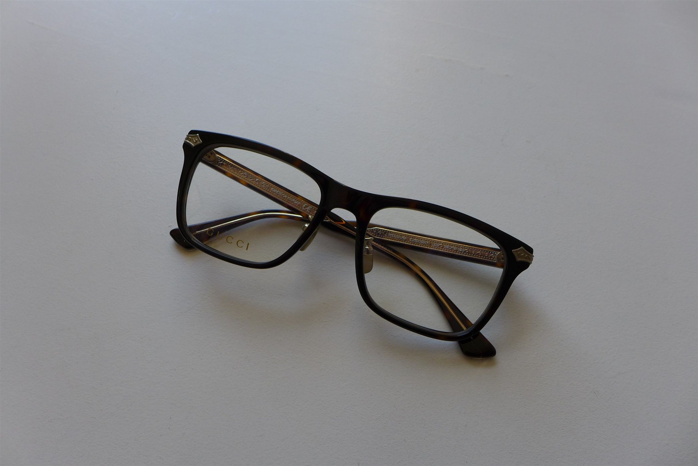 Gucci Gucci Japanese Collection Square Glasses - Dark Havana Size ONE SIZE - 6 Thumbnail