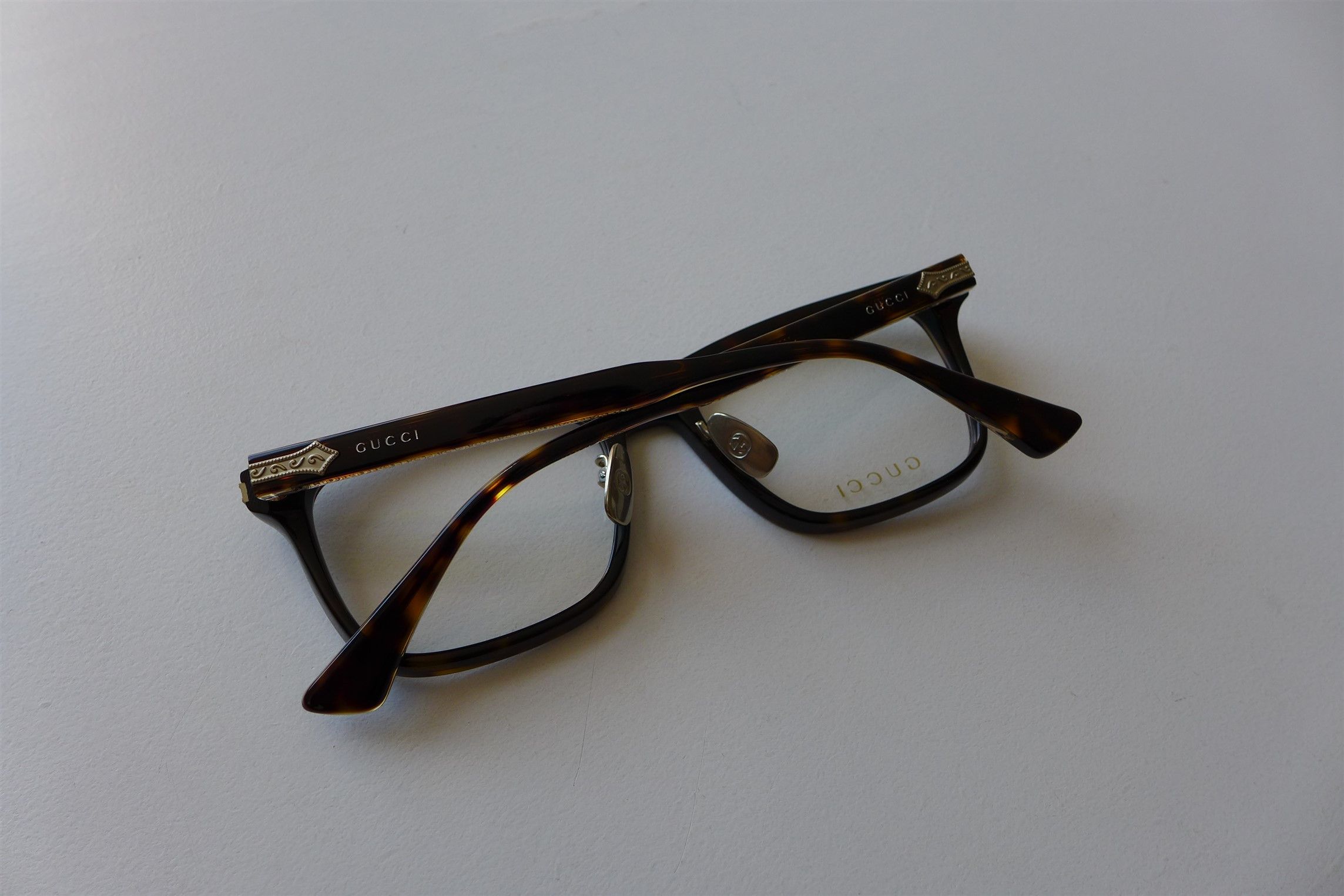 Gucci Gucci Japanese Collection Square Glasses - Dark Havana Size ONE SIZE - 4 Thumbnail