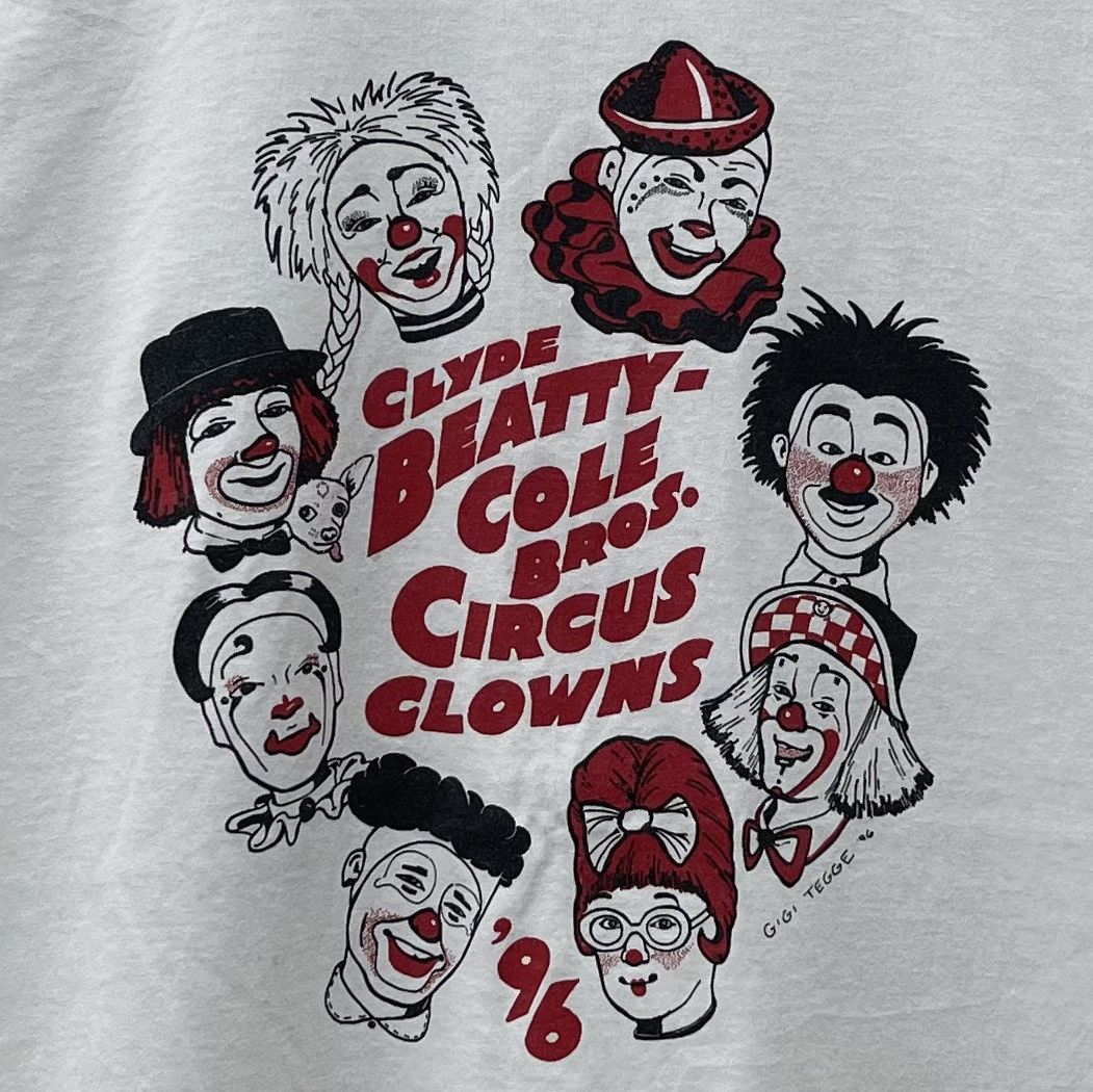 Beauty Beast × Fruit Of The Loom × Vintage Vintage 90s Clyde Beatyy Cole Bros Circus Clowns 96 Size US L / EU 52-54 / 3 - 2 Thumbnail